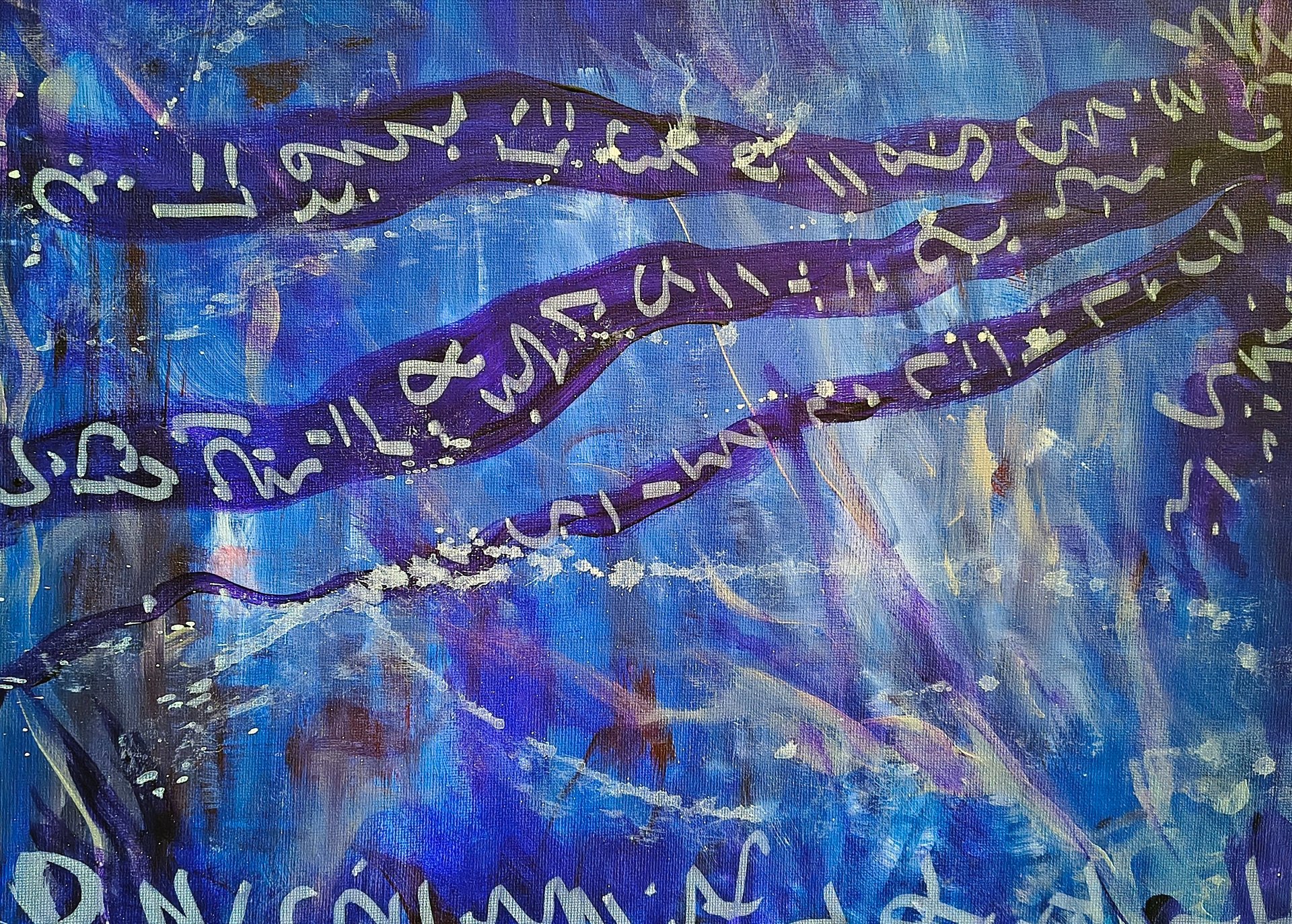 a table topped with lots of art supplies