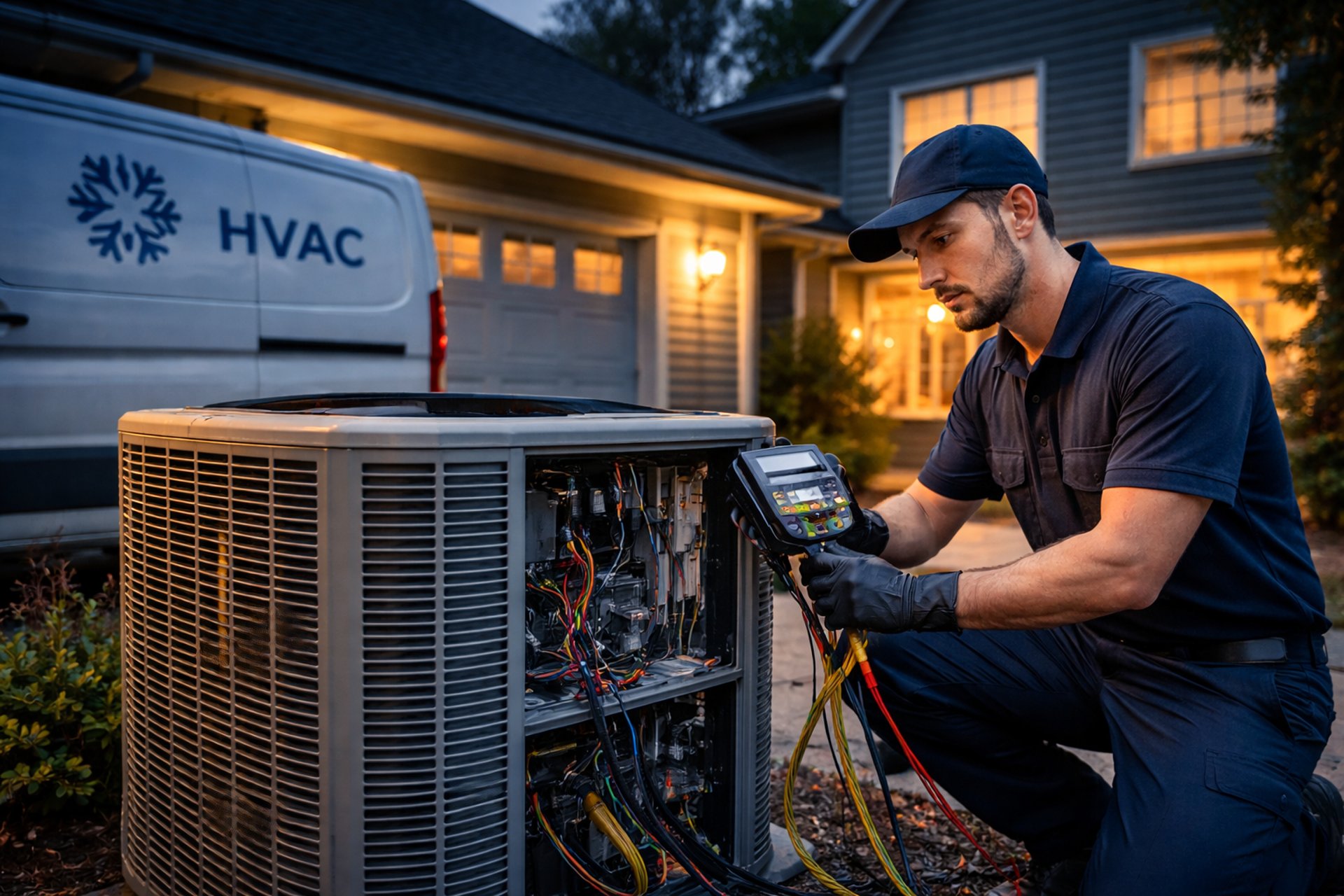 a man working on a roof with a power drill