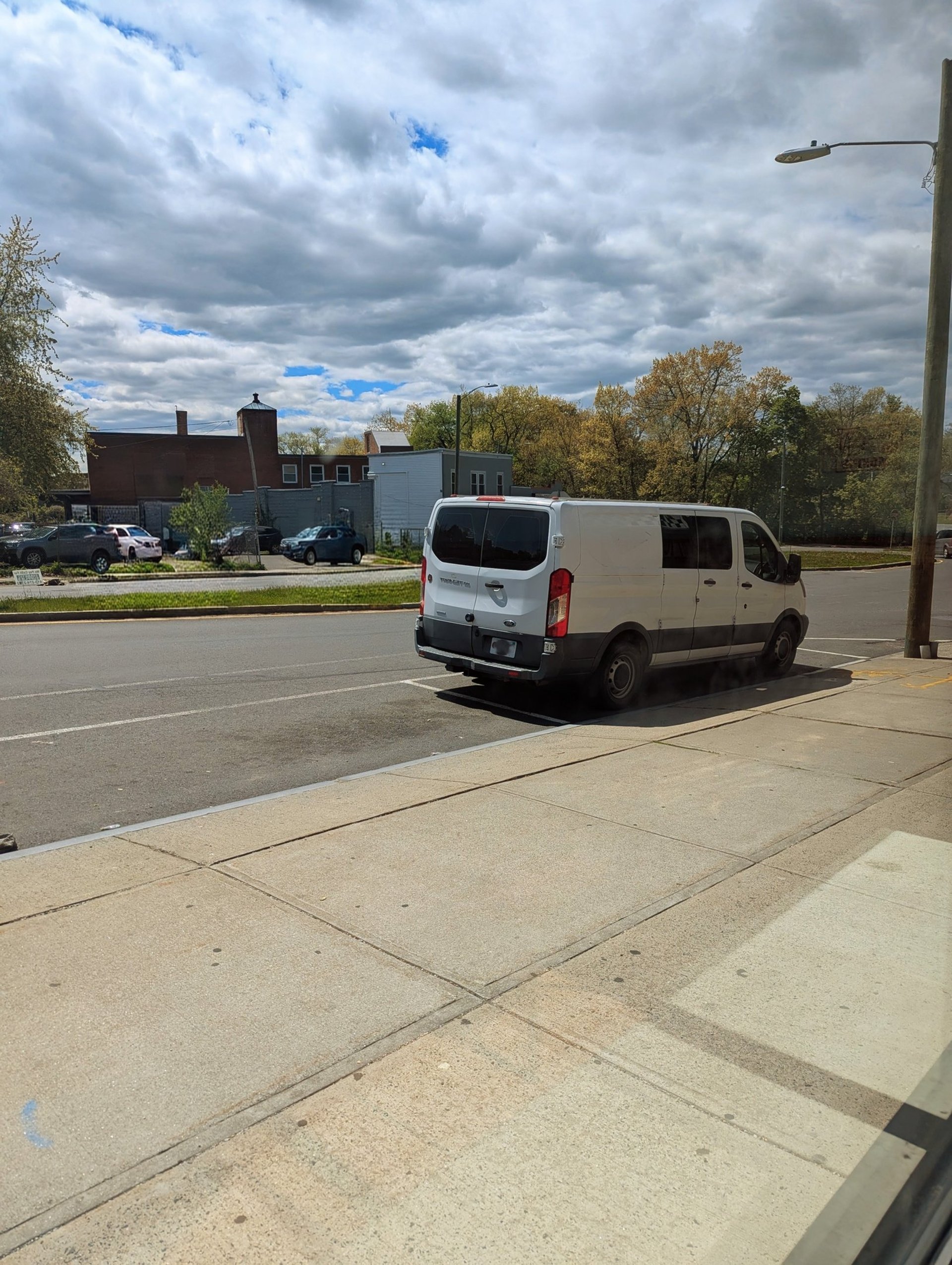 Cargo van parking view