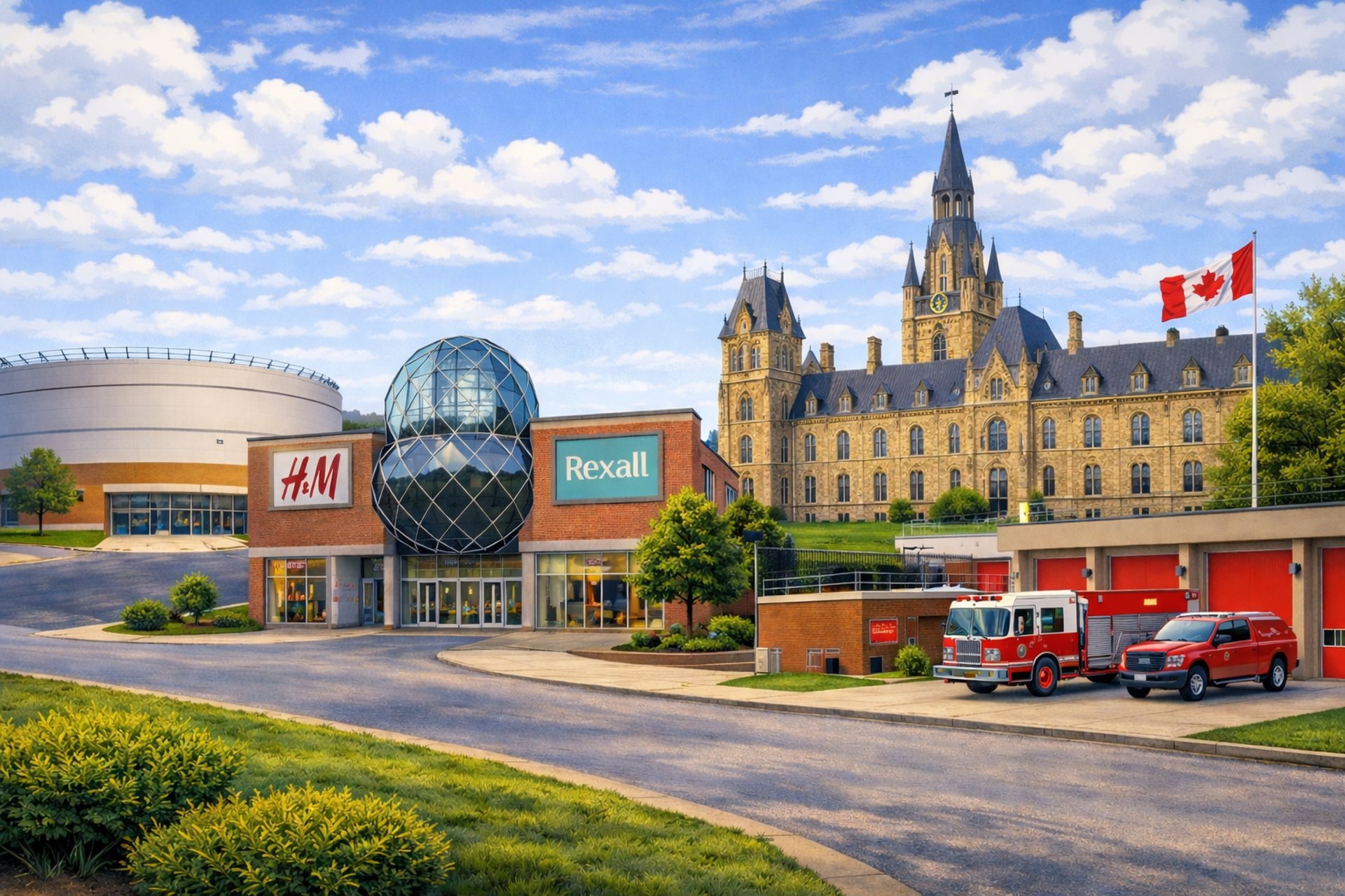 Ottawa cityscape background representing multiple local delivery areas.