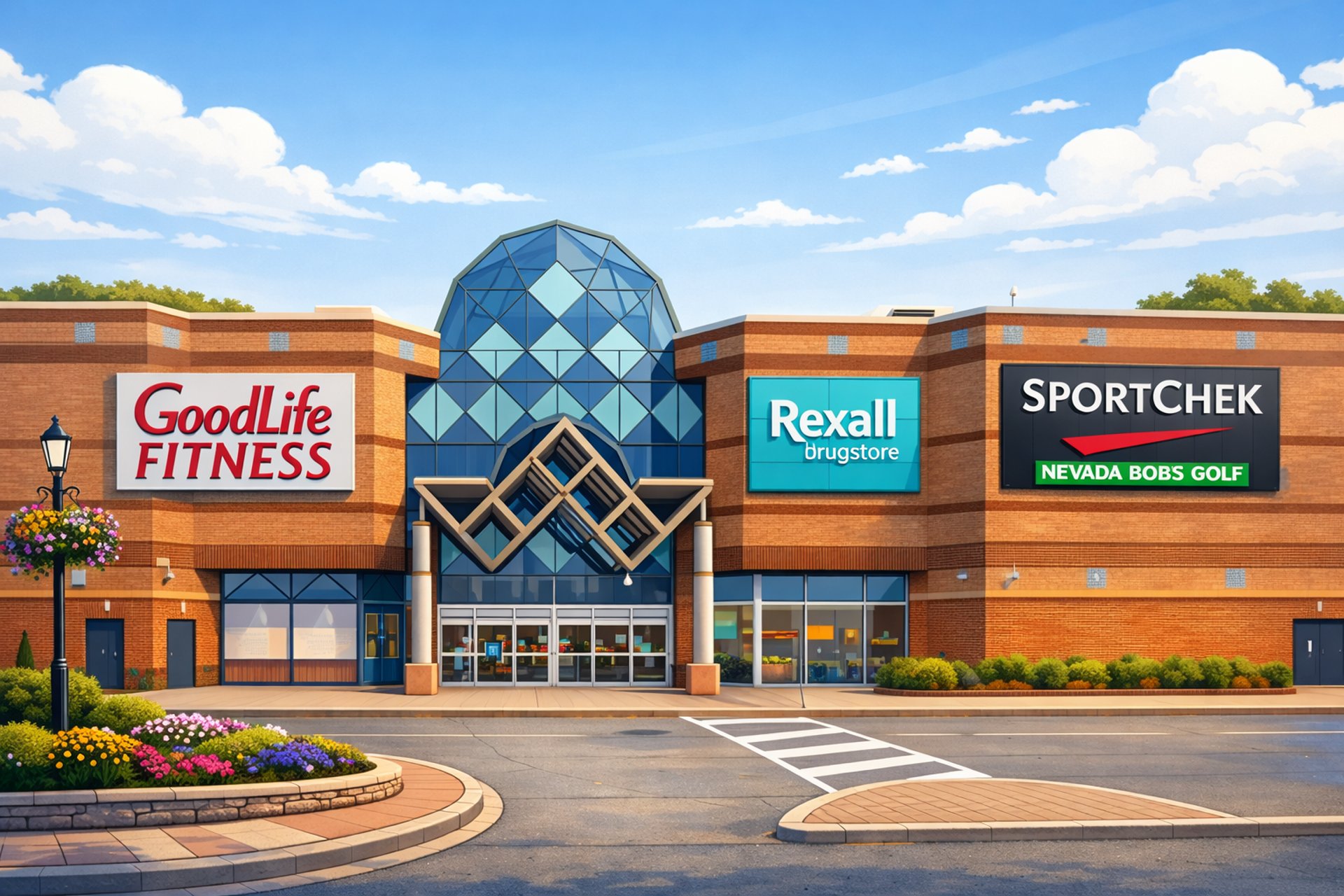 Orléans shopping centre exterior representing local delivery service area.