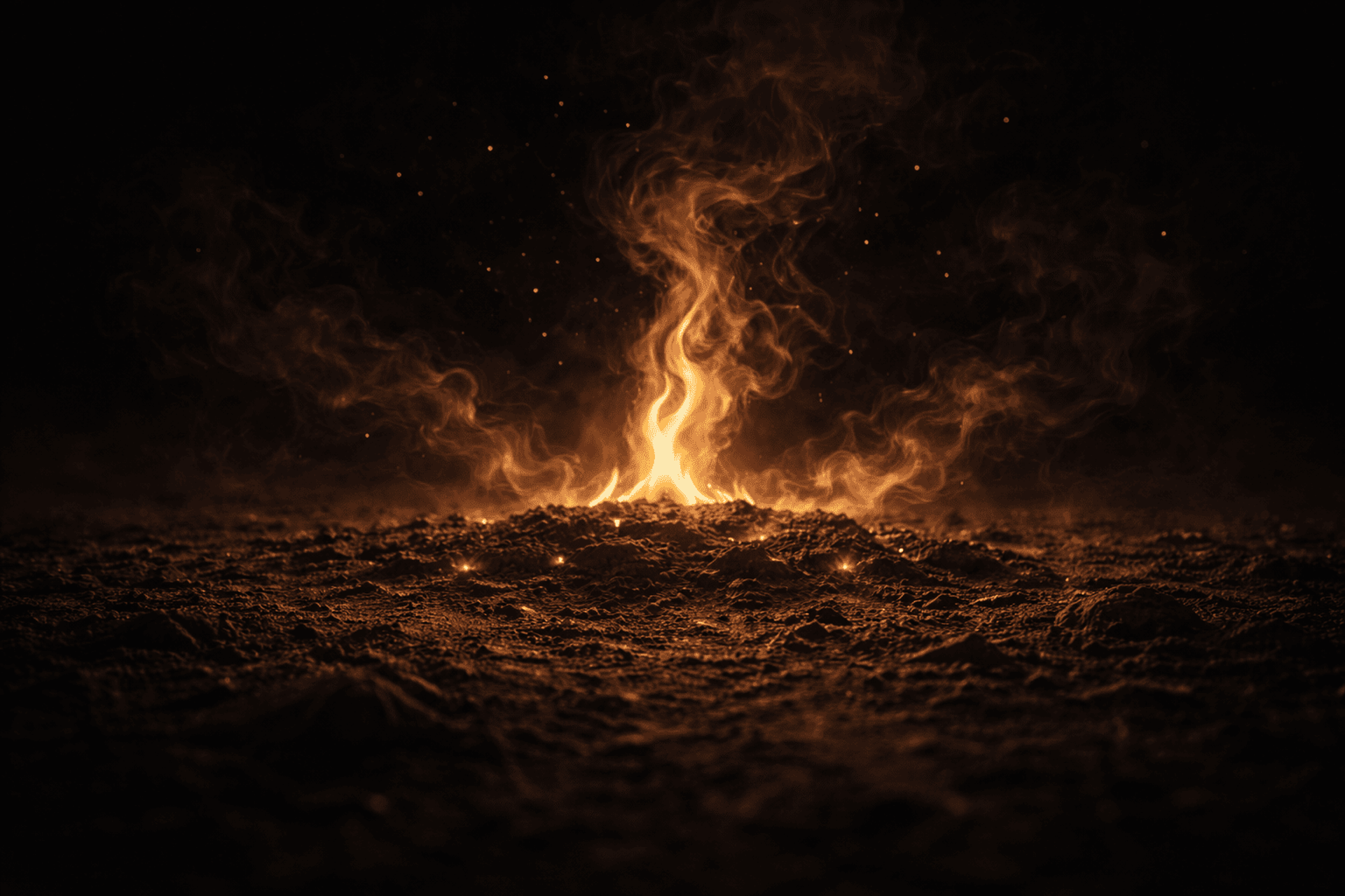 fondo de fuego y tierra