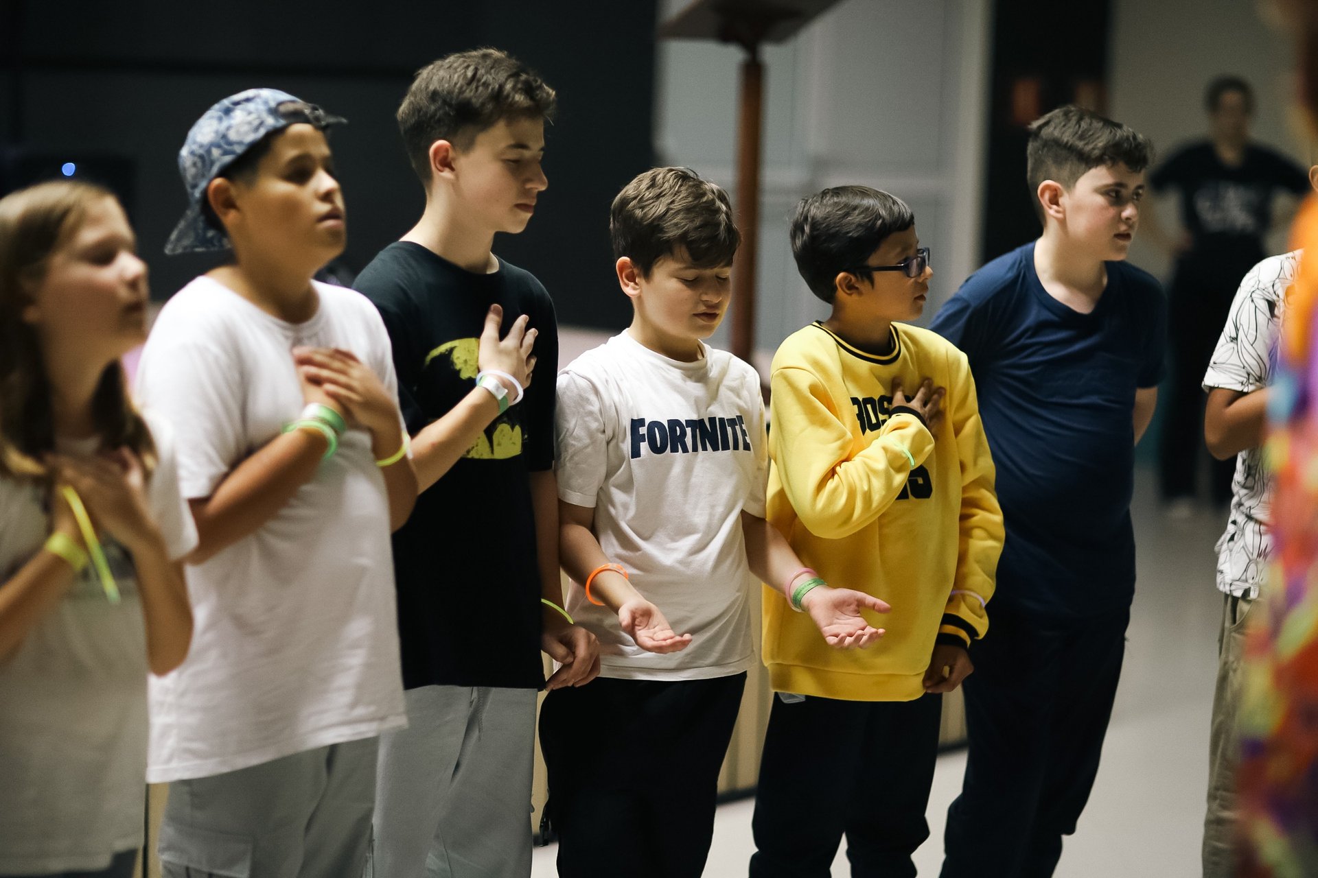 an abstract photo of a curved building with a blue sky in the background