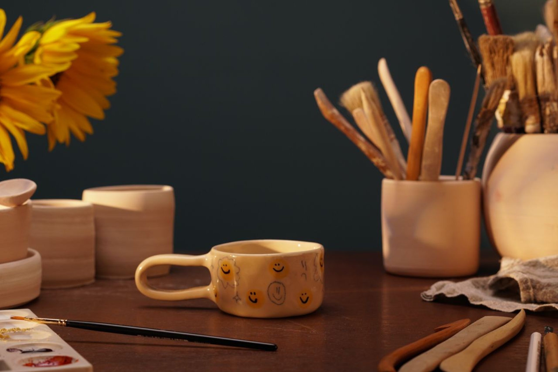 black blue and yellow textile