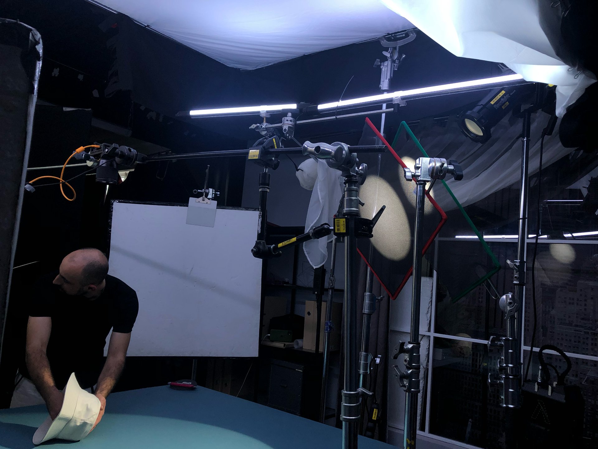 black blue and yellow textile