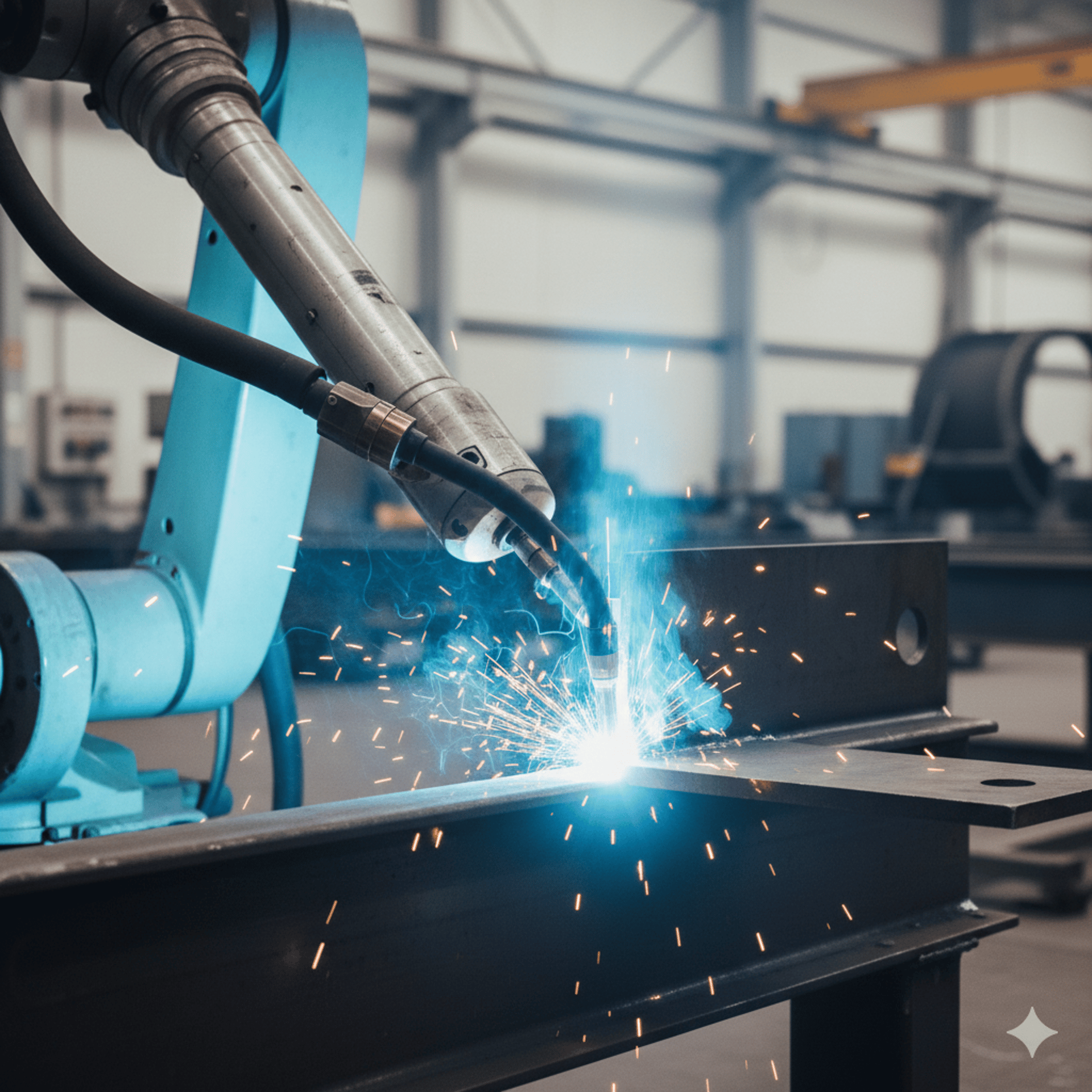A welder working on a piece of metal
