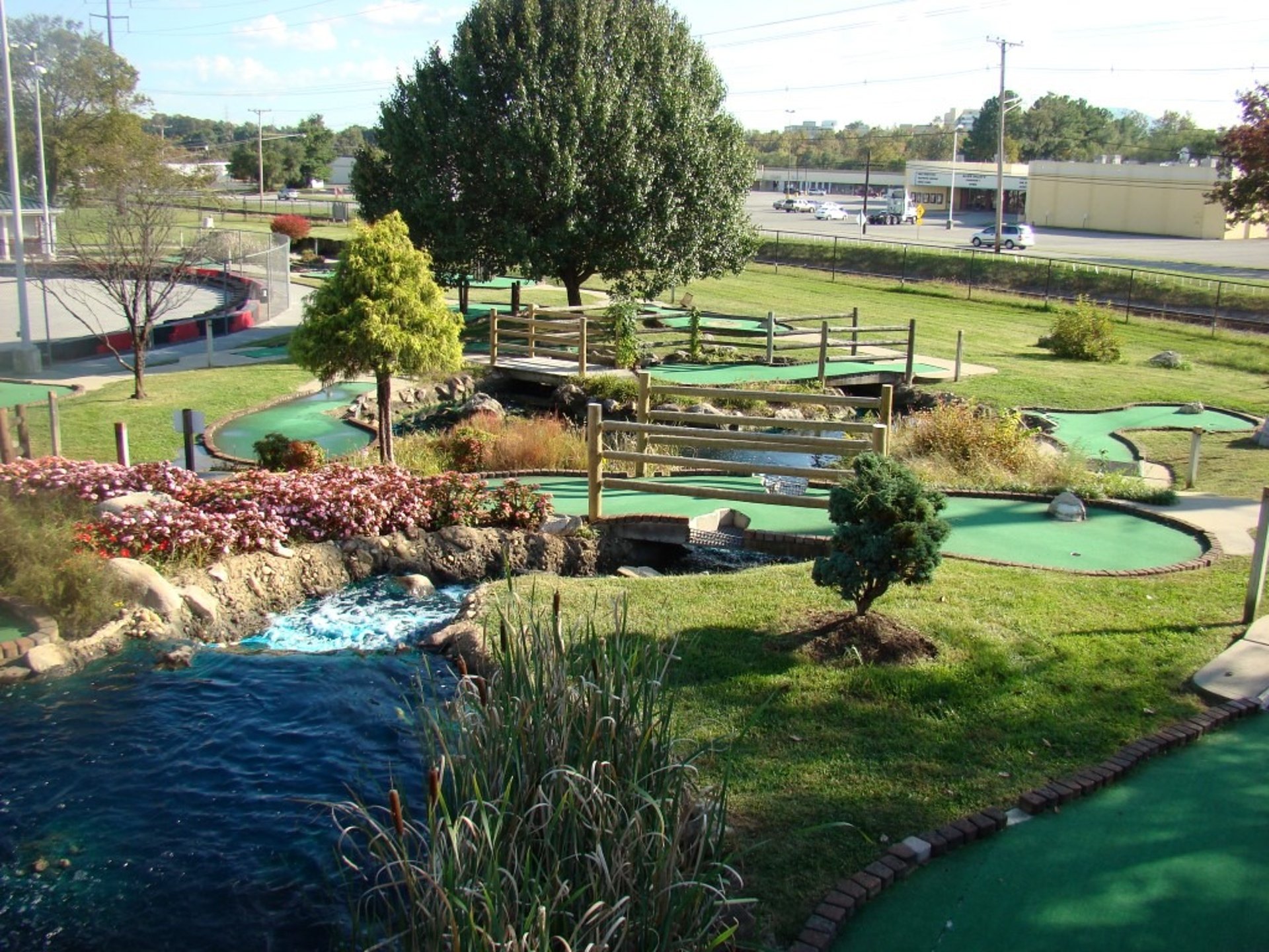 mini golf course with water