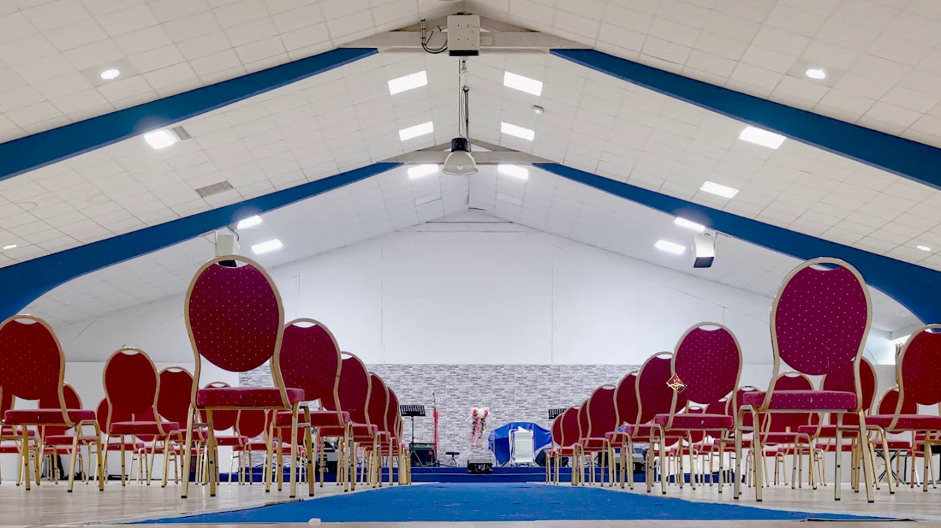 flag standing on establishment