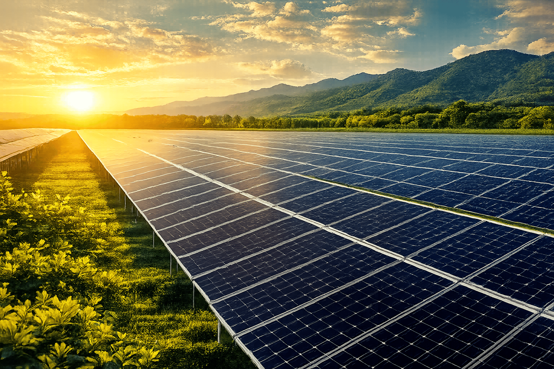 black and white solar panels