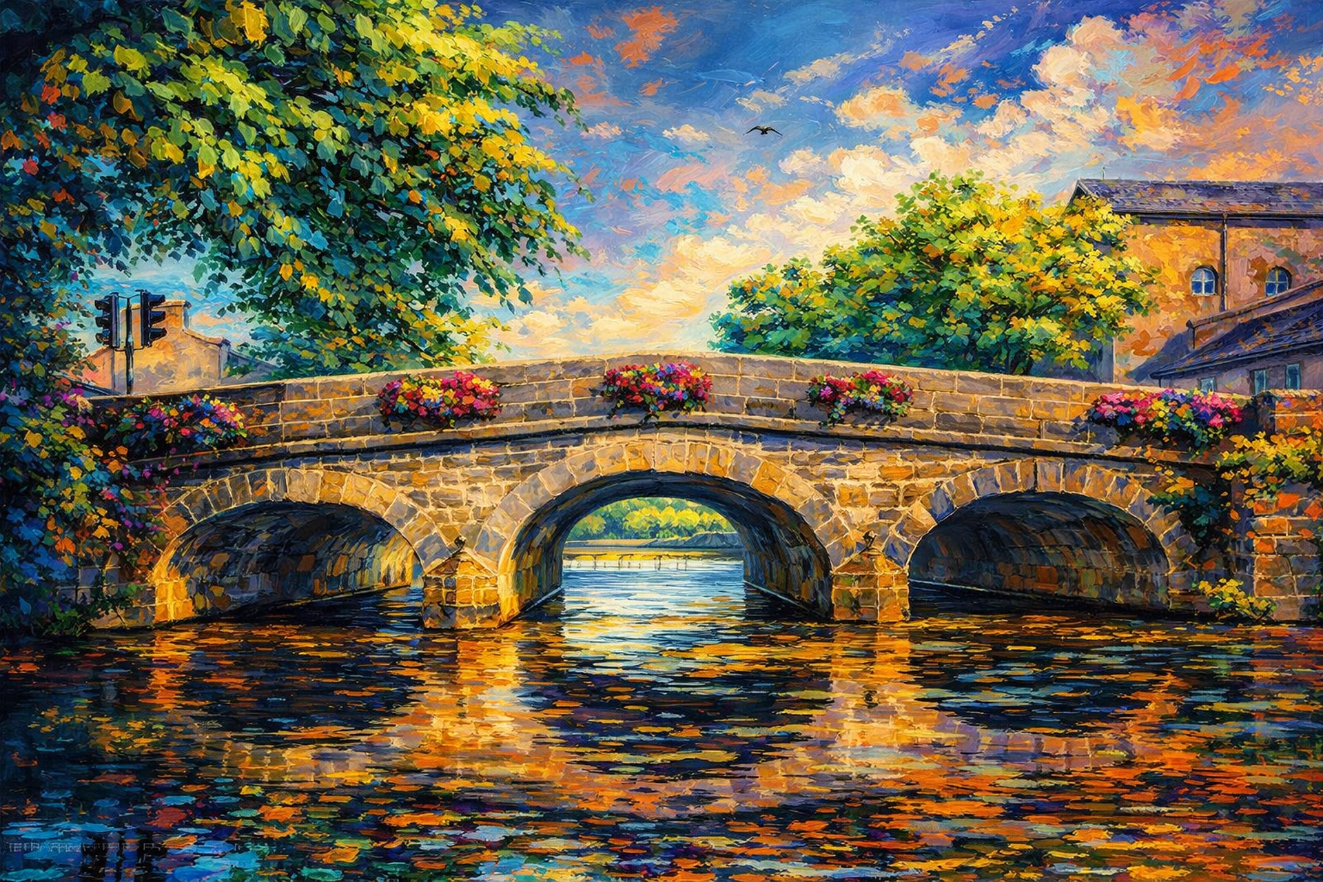 blue flowers with green leaves