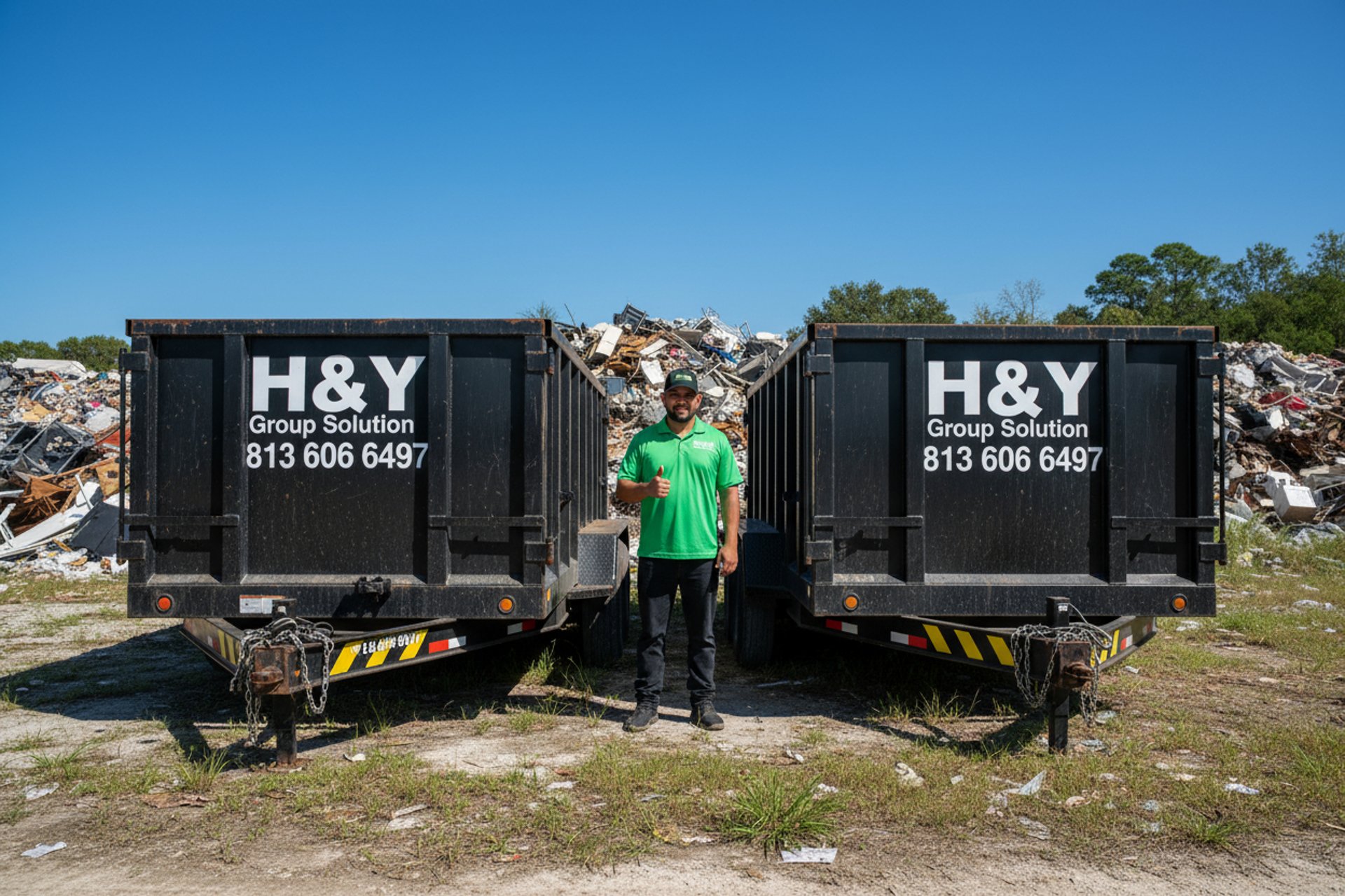 Tampa Trailer Rentals Flatbed Trailer and Dumpster Trailer