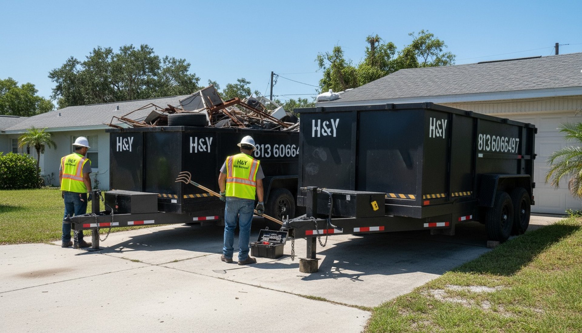 Tampa Trailer Rentals Flatbed Trailer and Dumpster Trailer