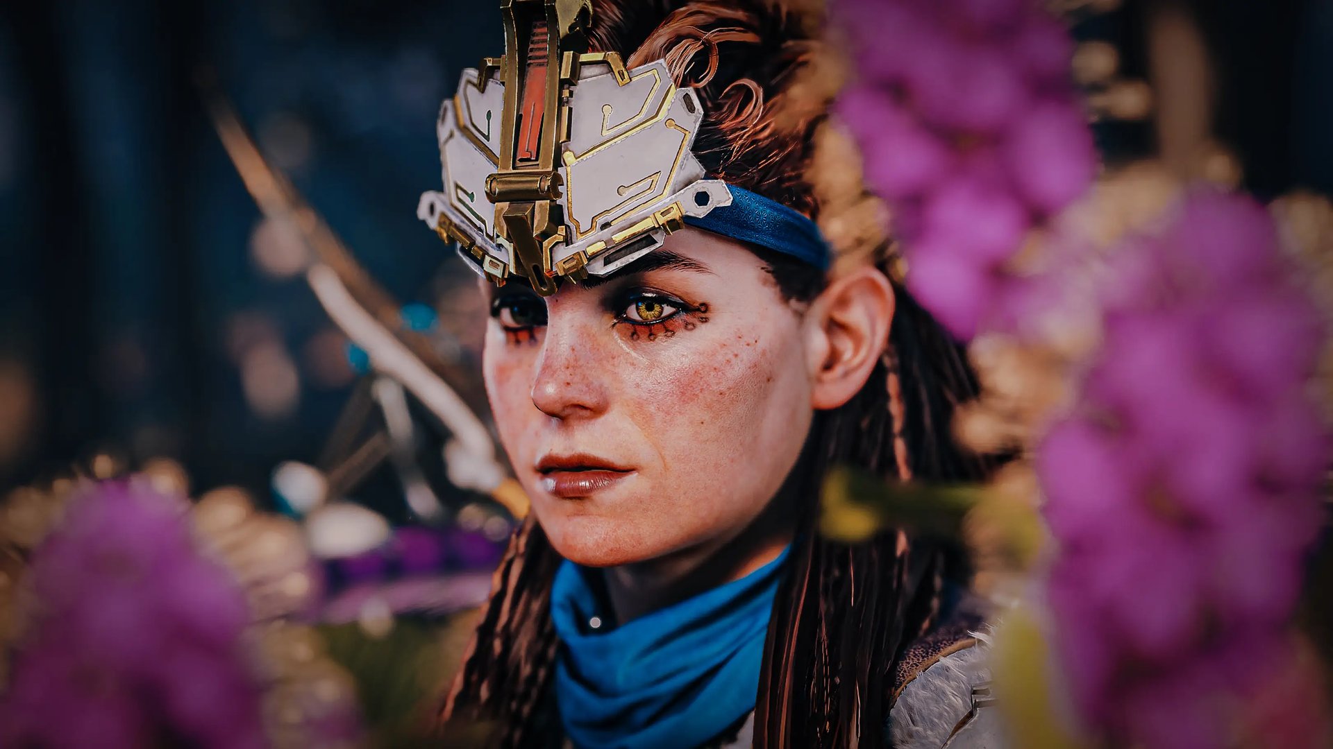 an abstract photo of a curved building with a blue sky in the background