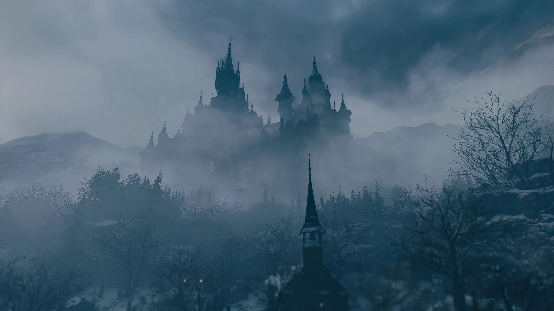 an abstract photo of a curved building with a blue sky in the background