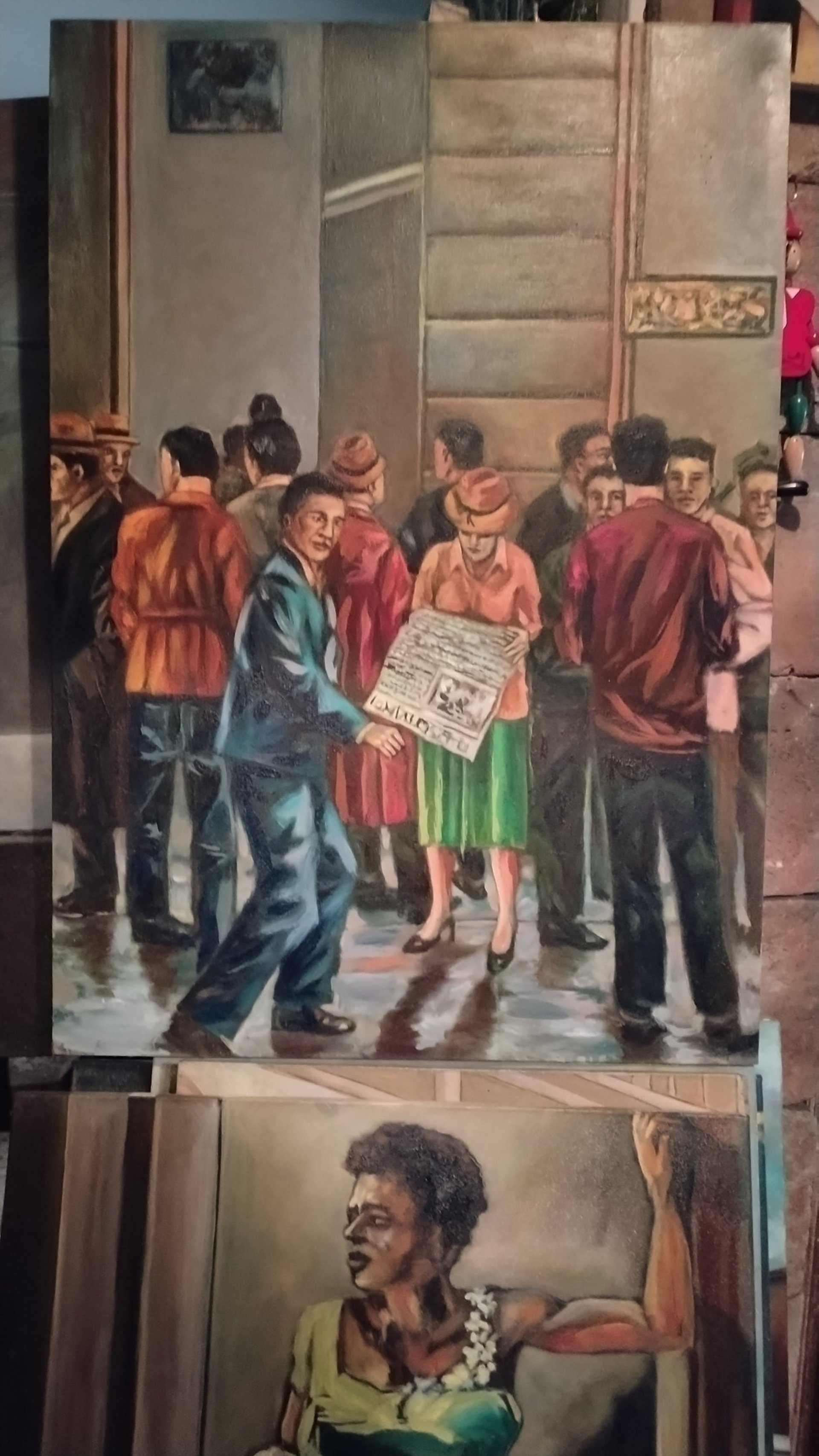 a close up of a black and brown abstract painting