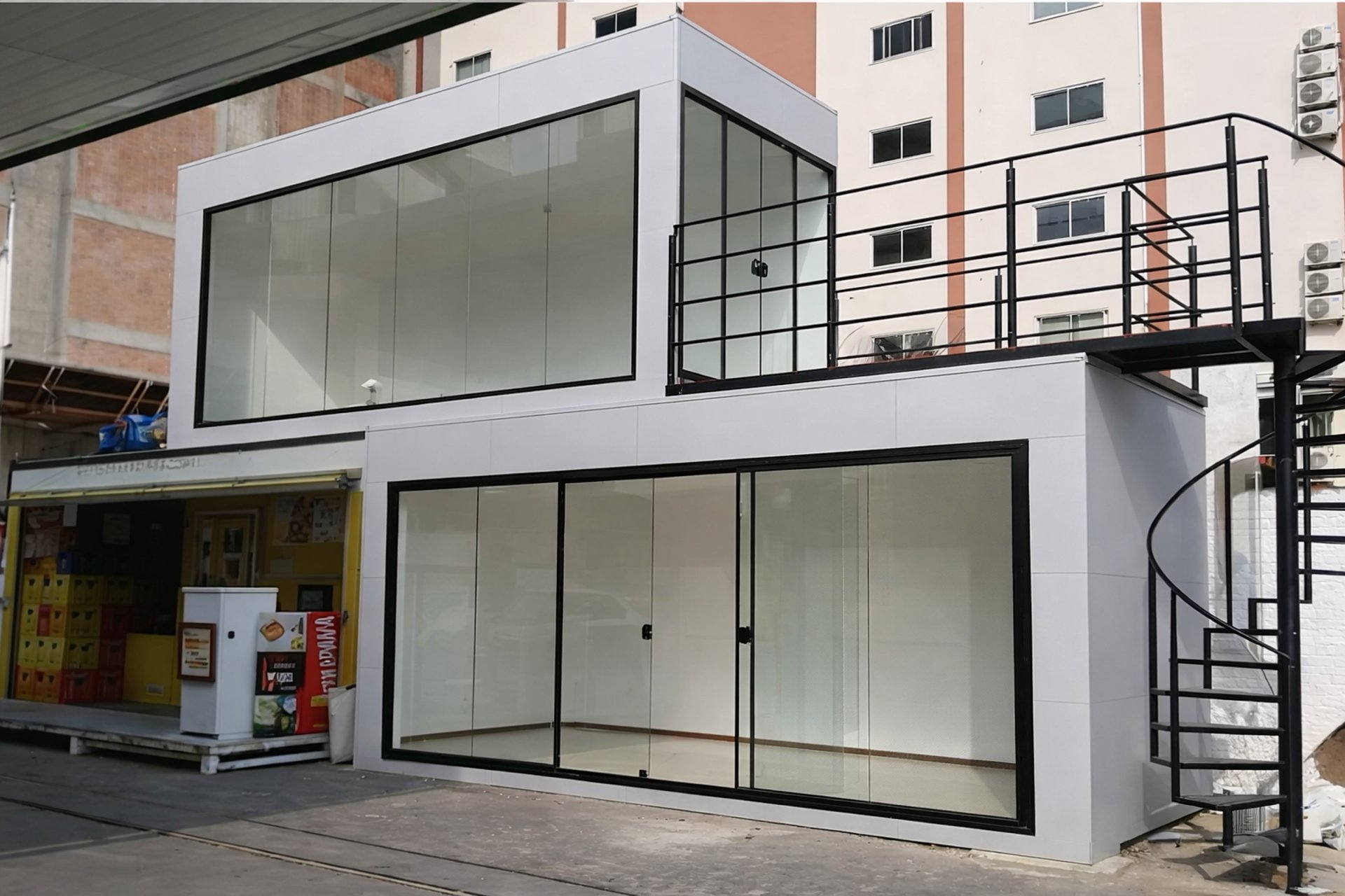 black and brown leather padded tub sofa