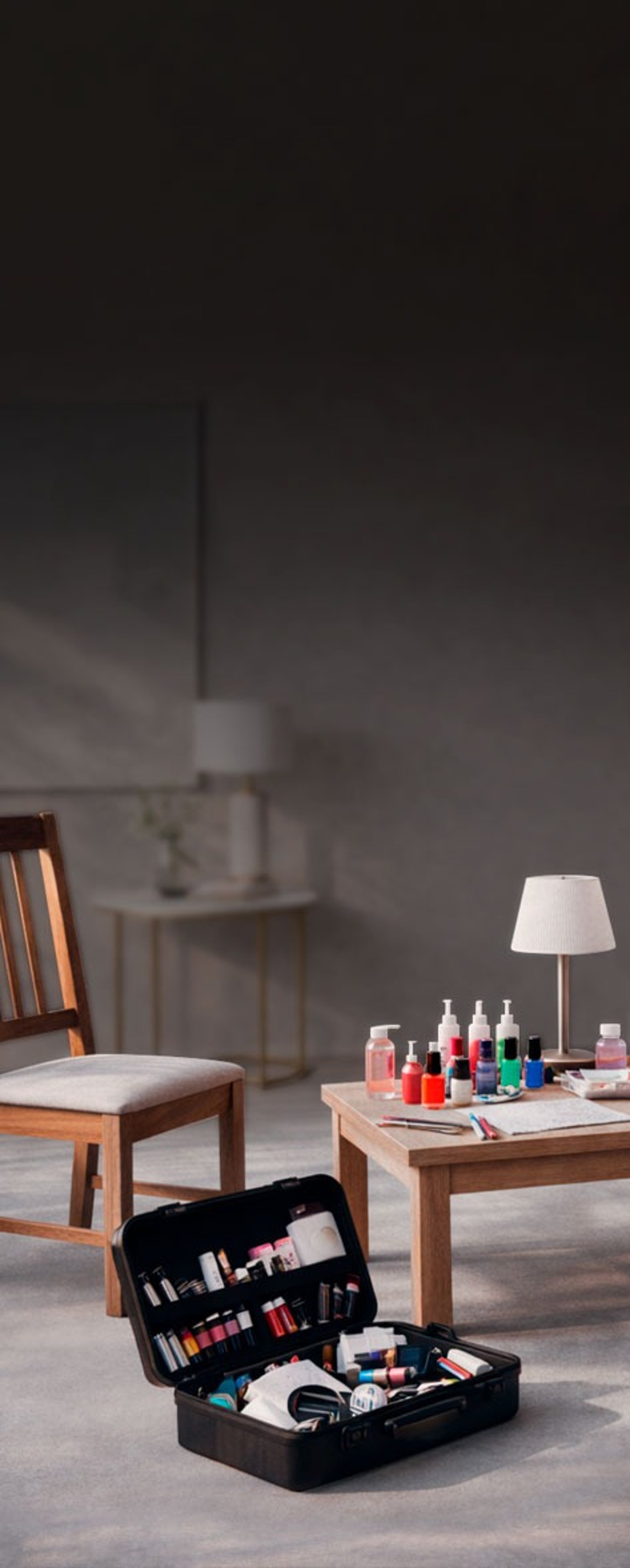 an abstract photo of a curved building with a blue sky in the background