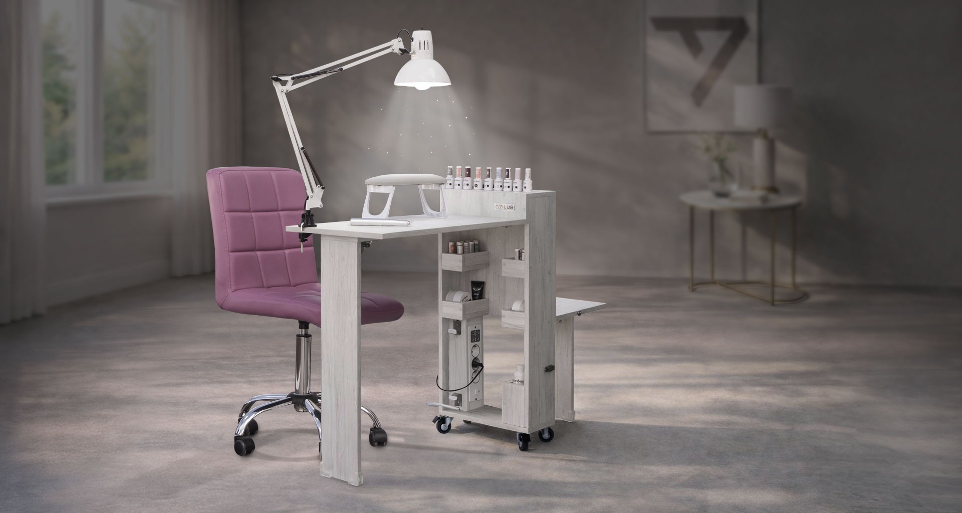 an abstract photo of a curved building with a blue sky in the background