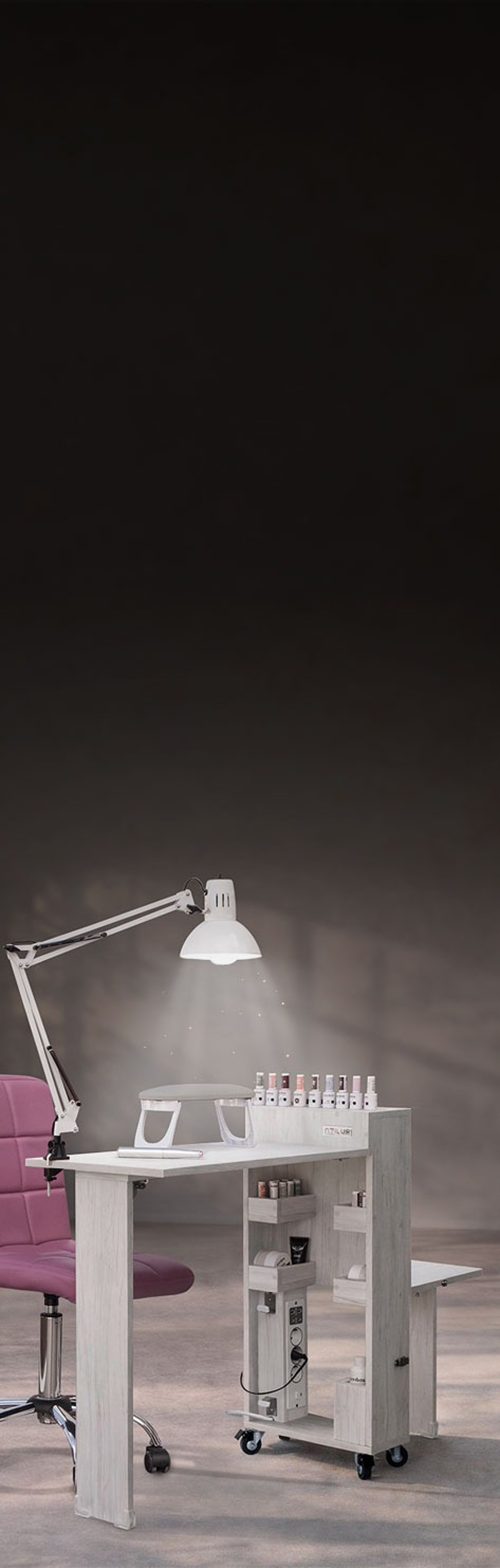 an abstract photo of a curved building with a blue sky in the background