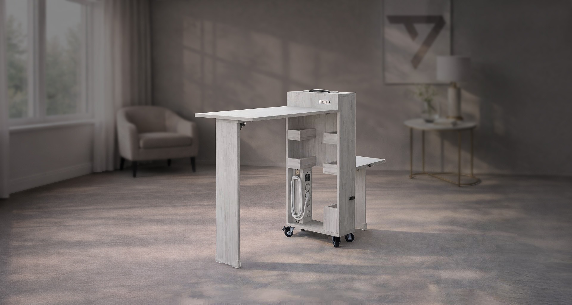 an abstract photo of a curved building with a blue sky in the background