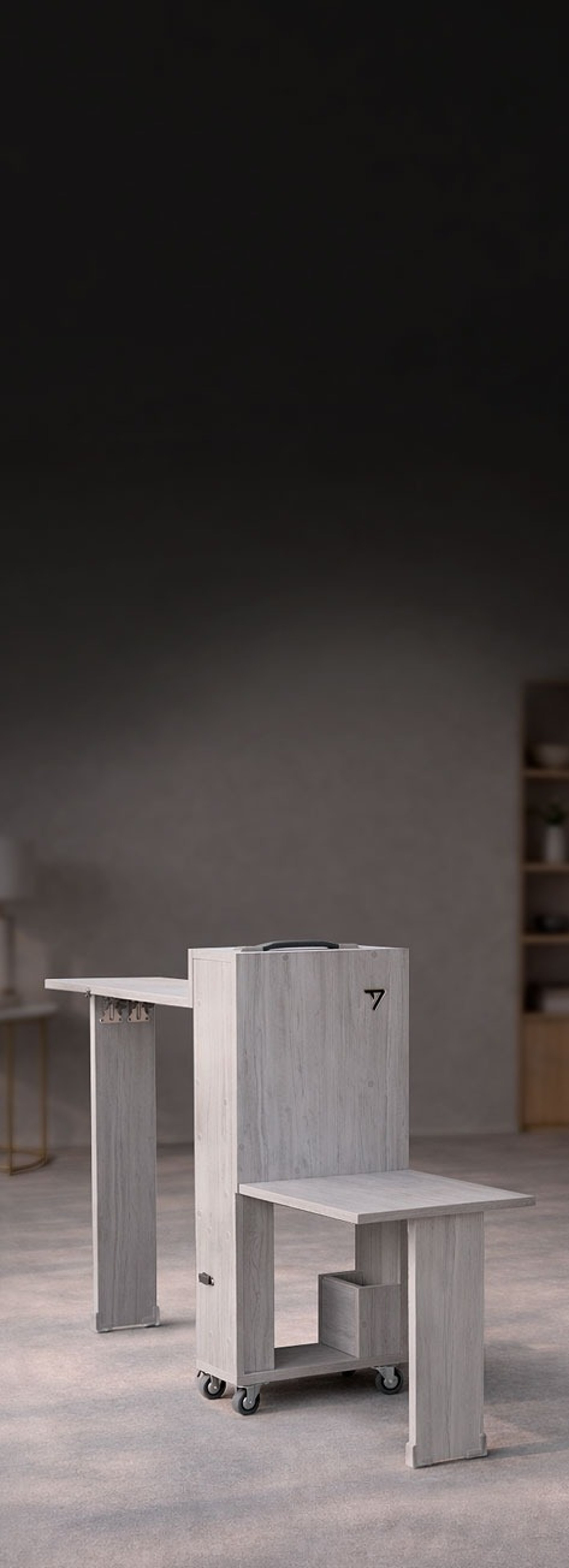 an abstract photo of a curved building with a blue sky in the background