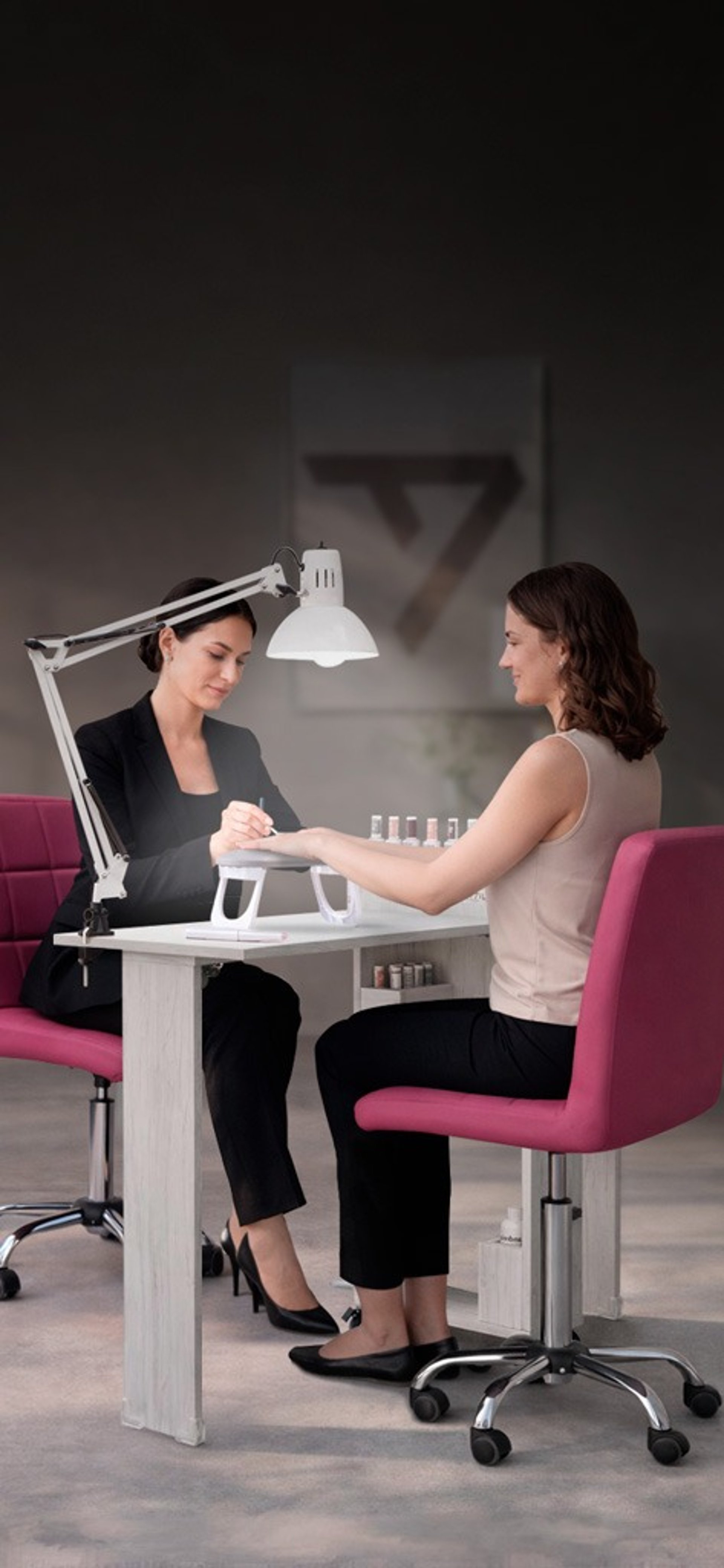 an abstract photo of a curved building with a blue sky in the background