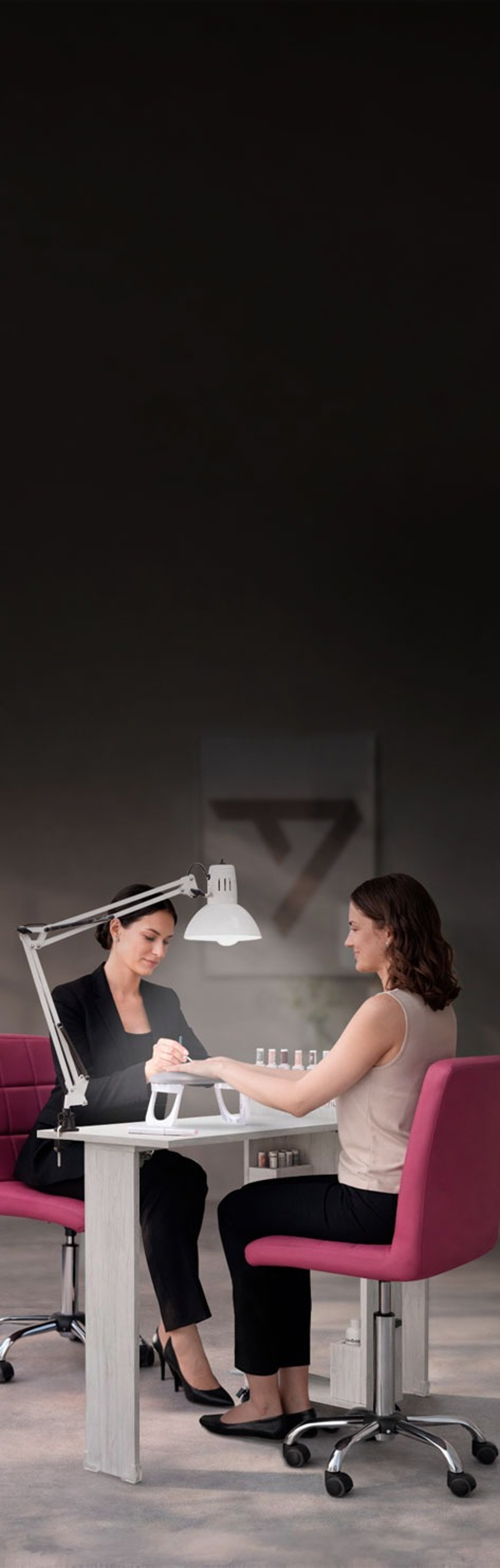 an abstract photo of a curved building with a blue sky in the background