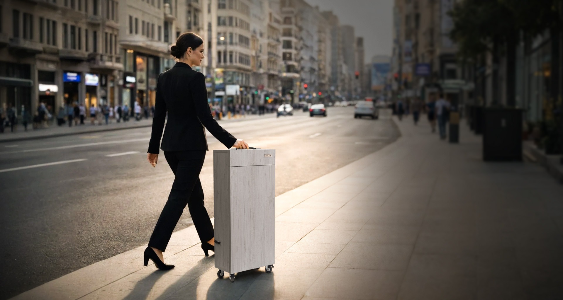 an abstract photo of a curved building with a blue sky in the background