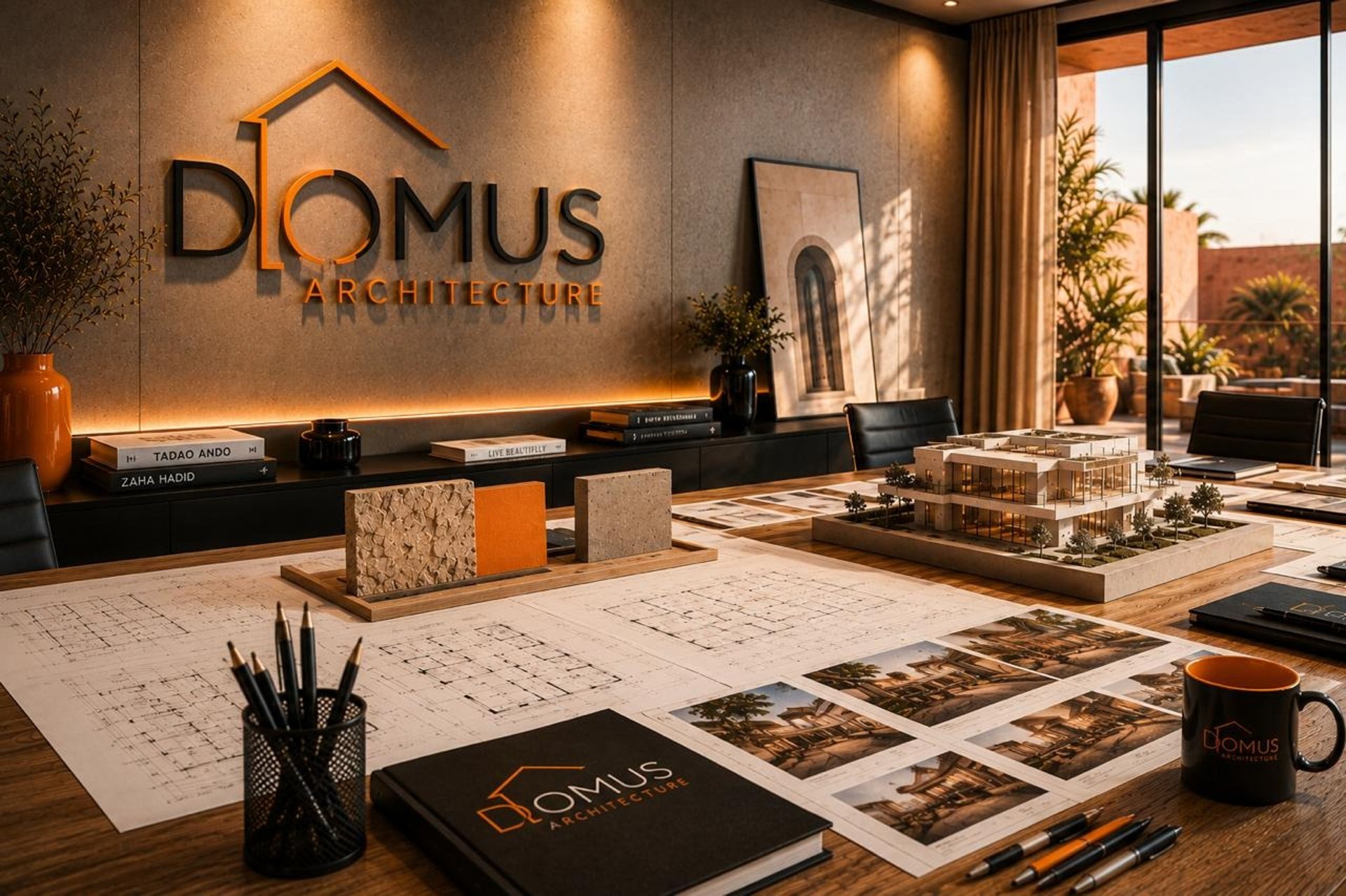 Domus Architecture, architecte à Marrakech, villas contemporaines, villas luxe, plans, hôtels, immeubles, rendus 3D, devis