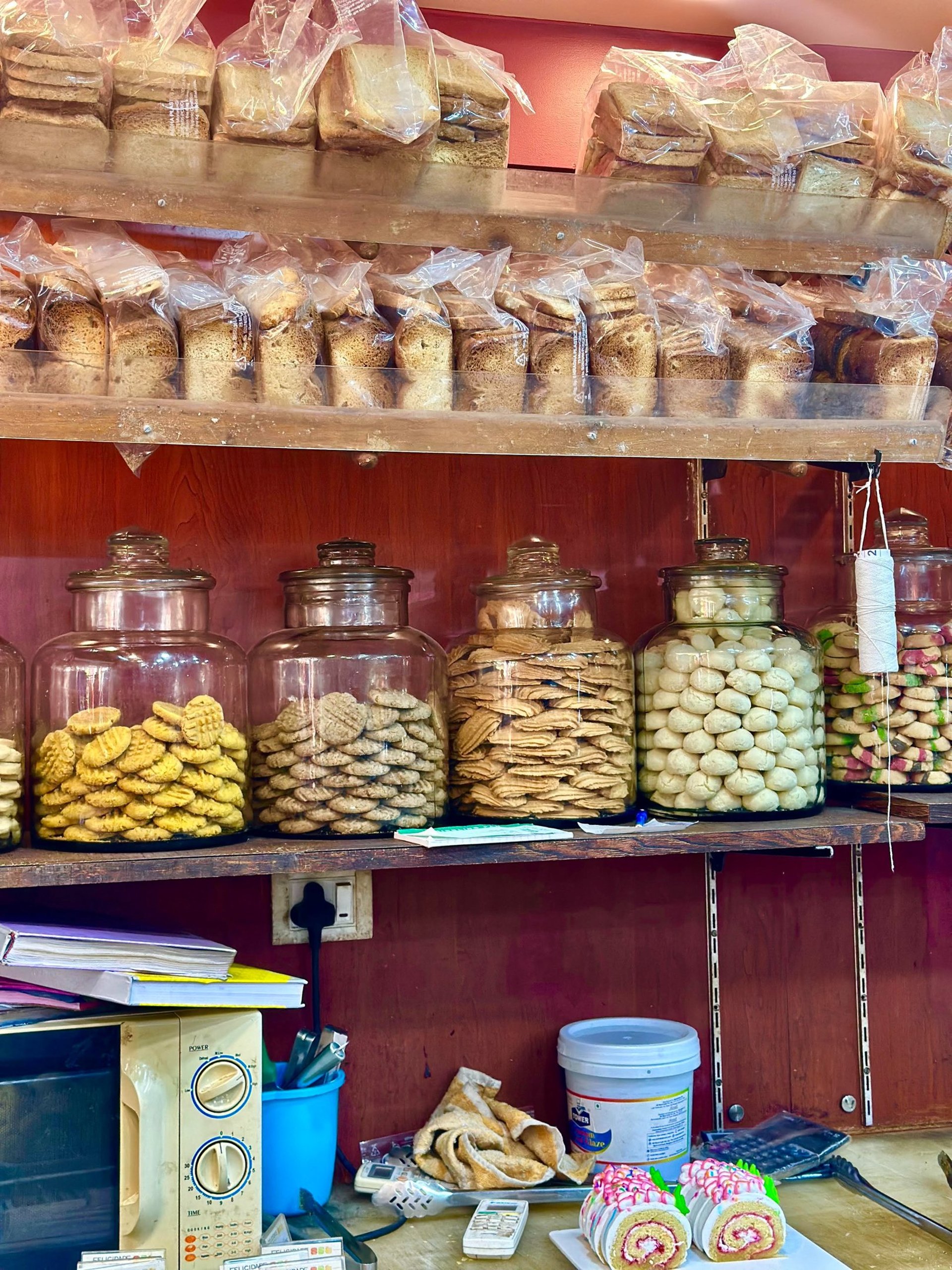 a table filled with lots of different types of food