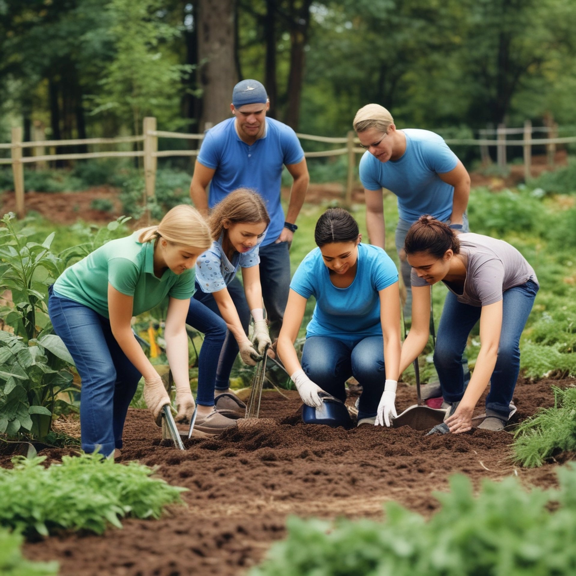 a group of people holding hands