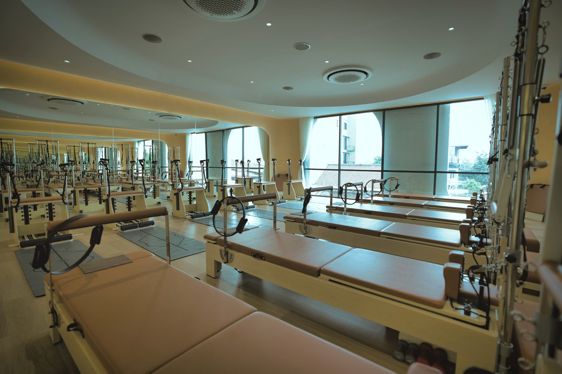 brown wooden table with chairs