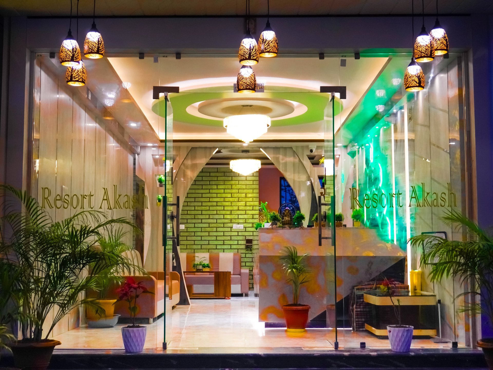 an abstract photo of a curved building with a blue sky in the background