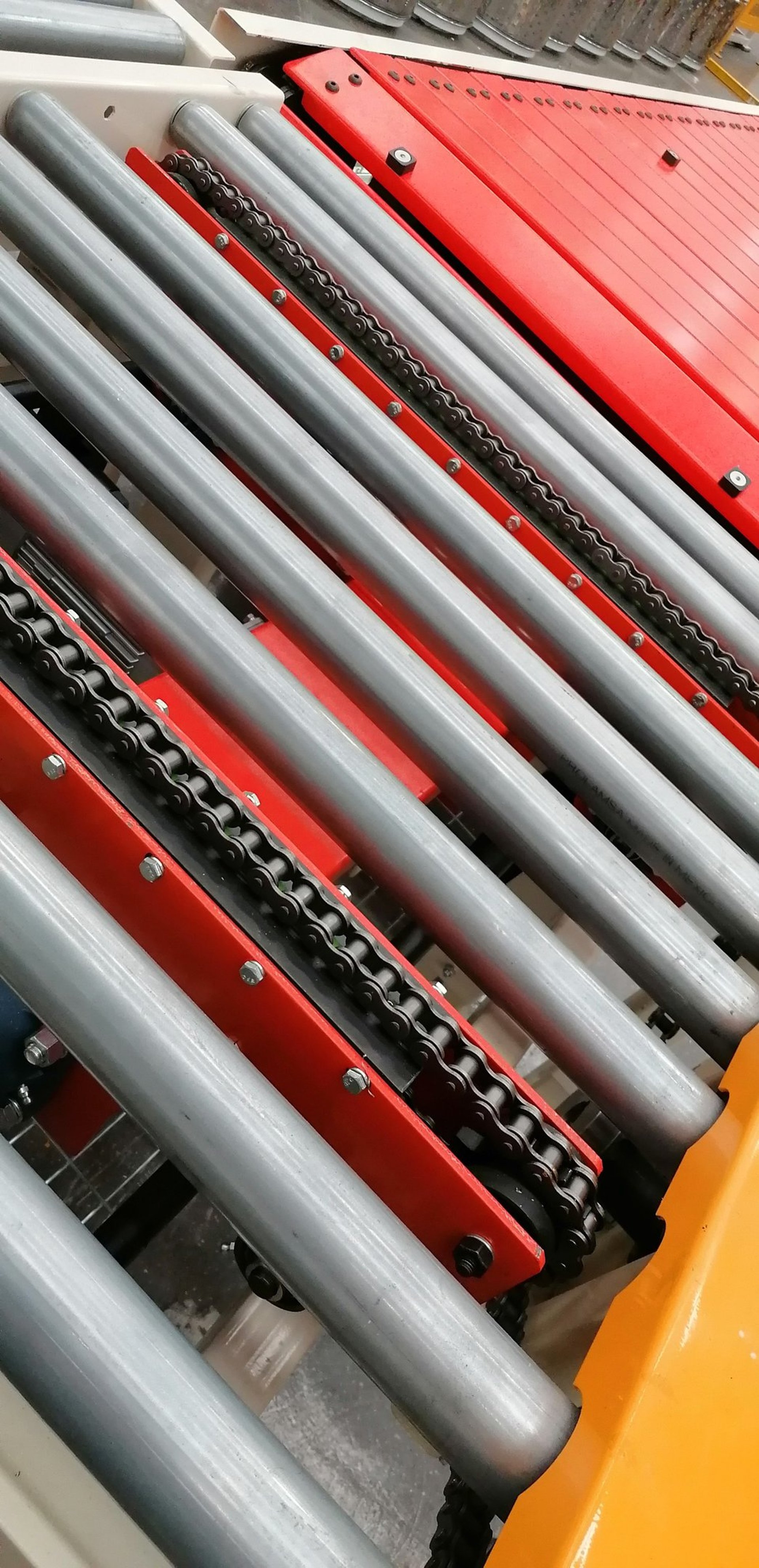 an abstract photo of a curved building with a blue sky in the background