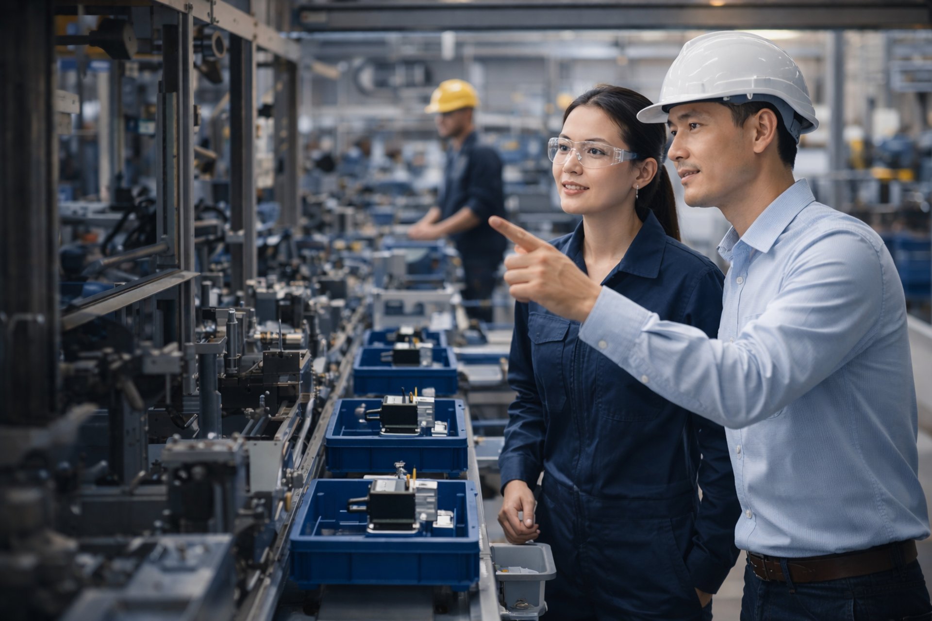 a large machine in a large building