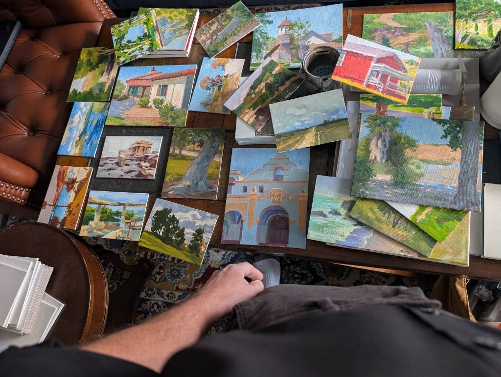 an abstract photo of a curved building with a blue sky in the background