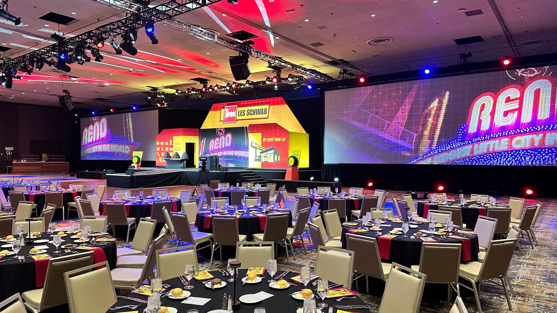 an abstract photo of a curved building with a blue sky in the background