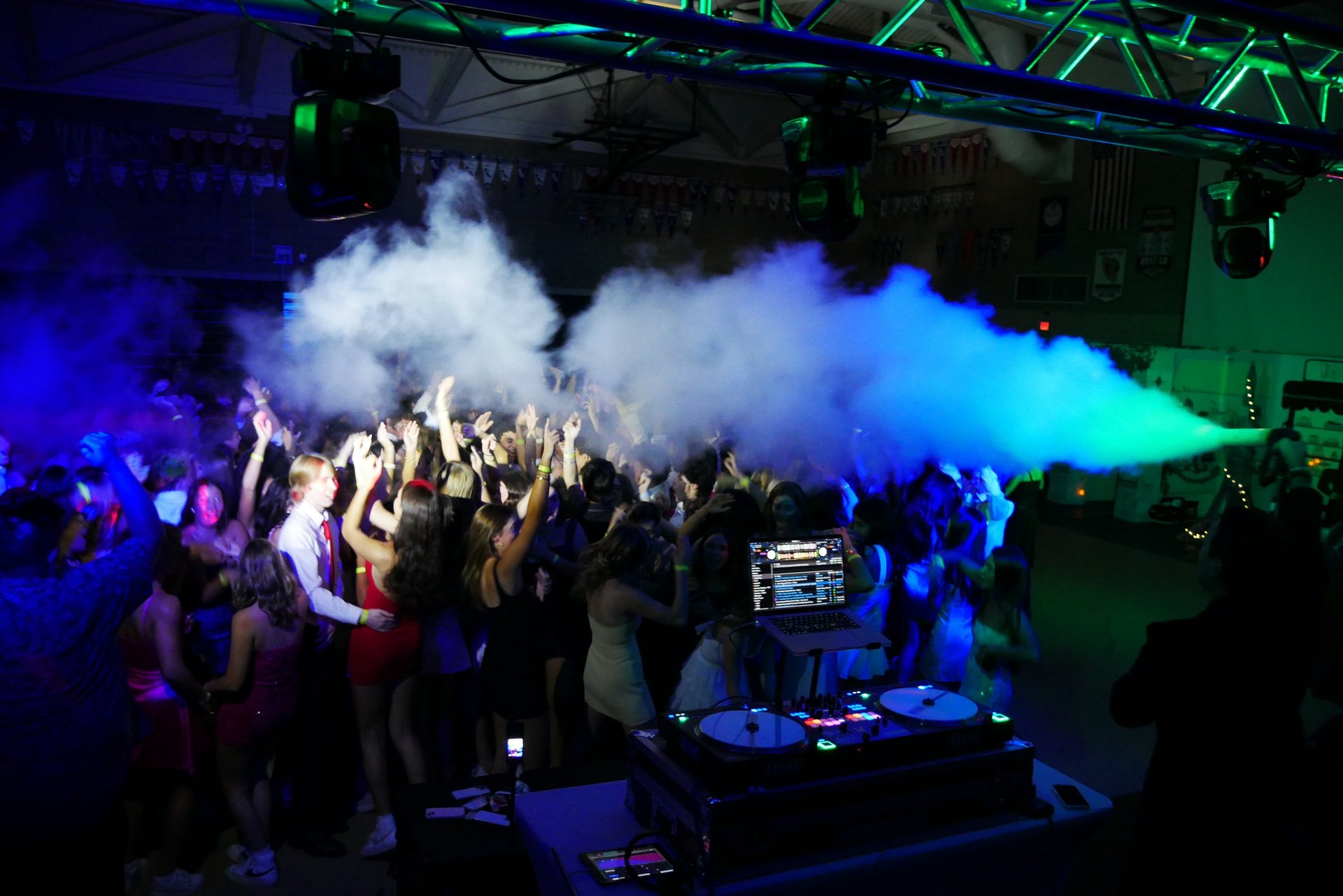 an abstract photo of a curved building with a blue sky in the background