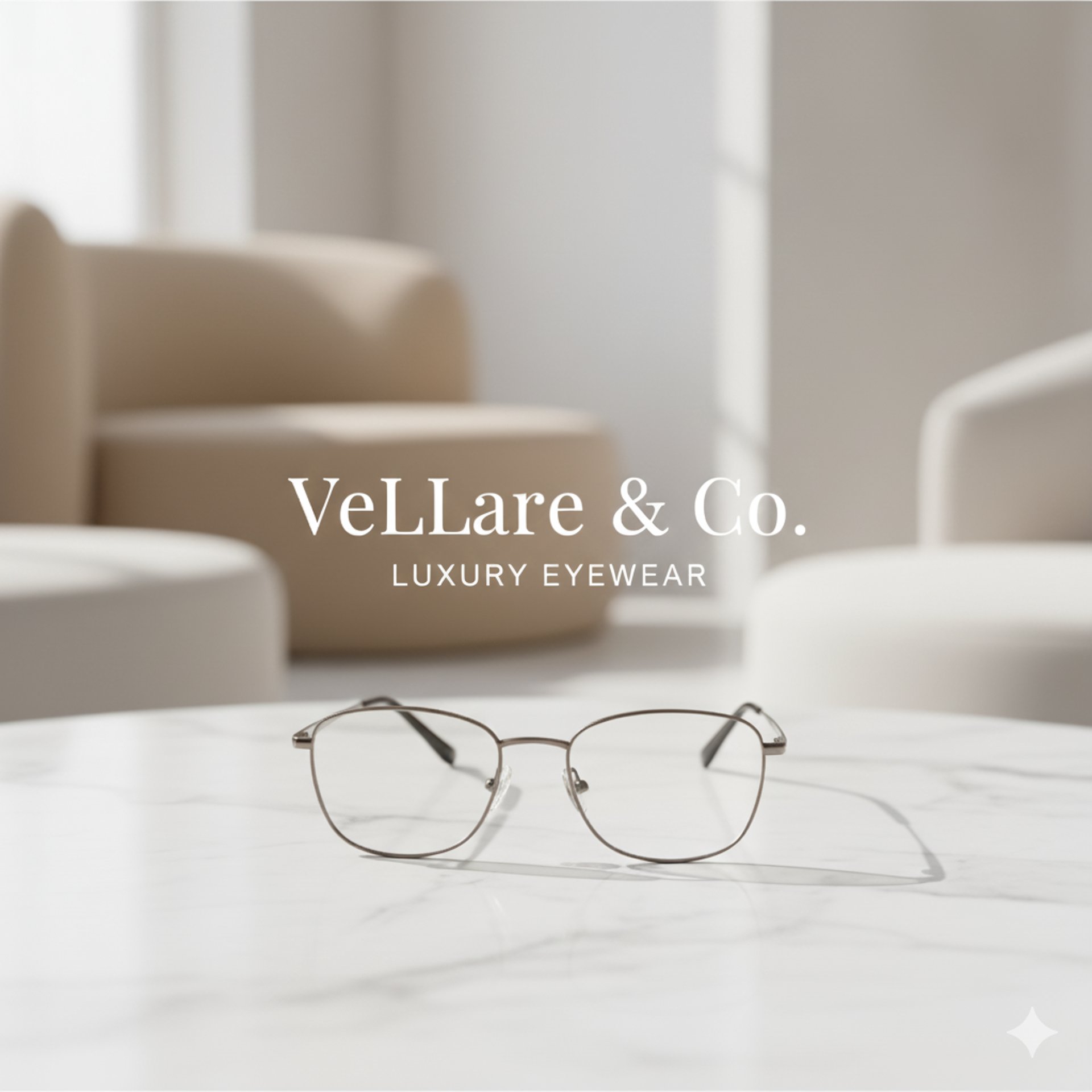 gold framed eyeglasses on black tube