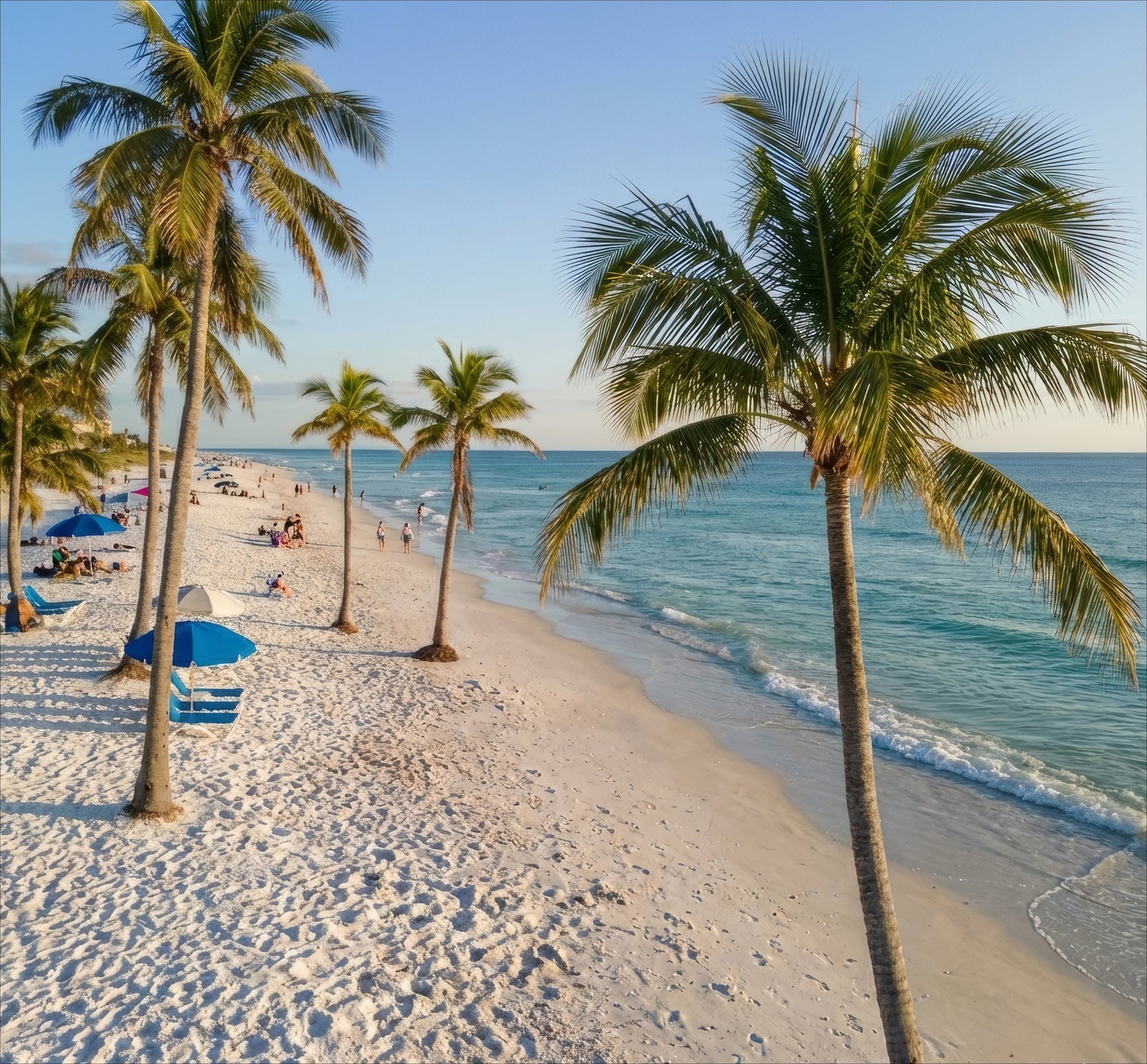 an abstract photo of a curved building with a blue sky in the background