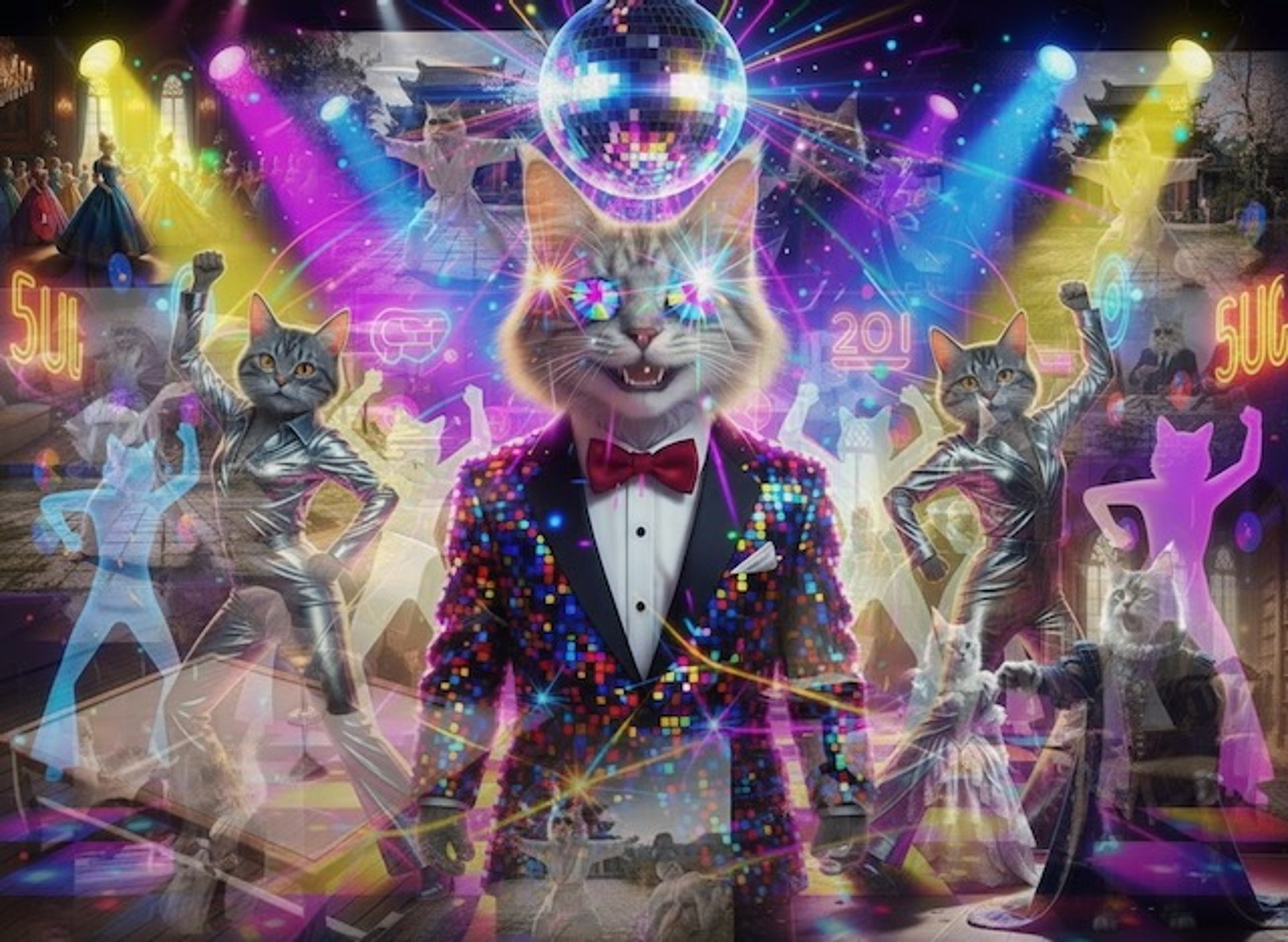 an abstract photo of a curved building with a blue sky in the background