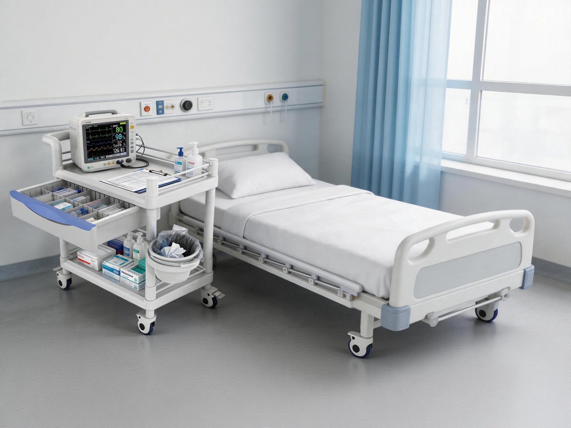 an abstract photo of a curved building with a blue sky in the background