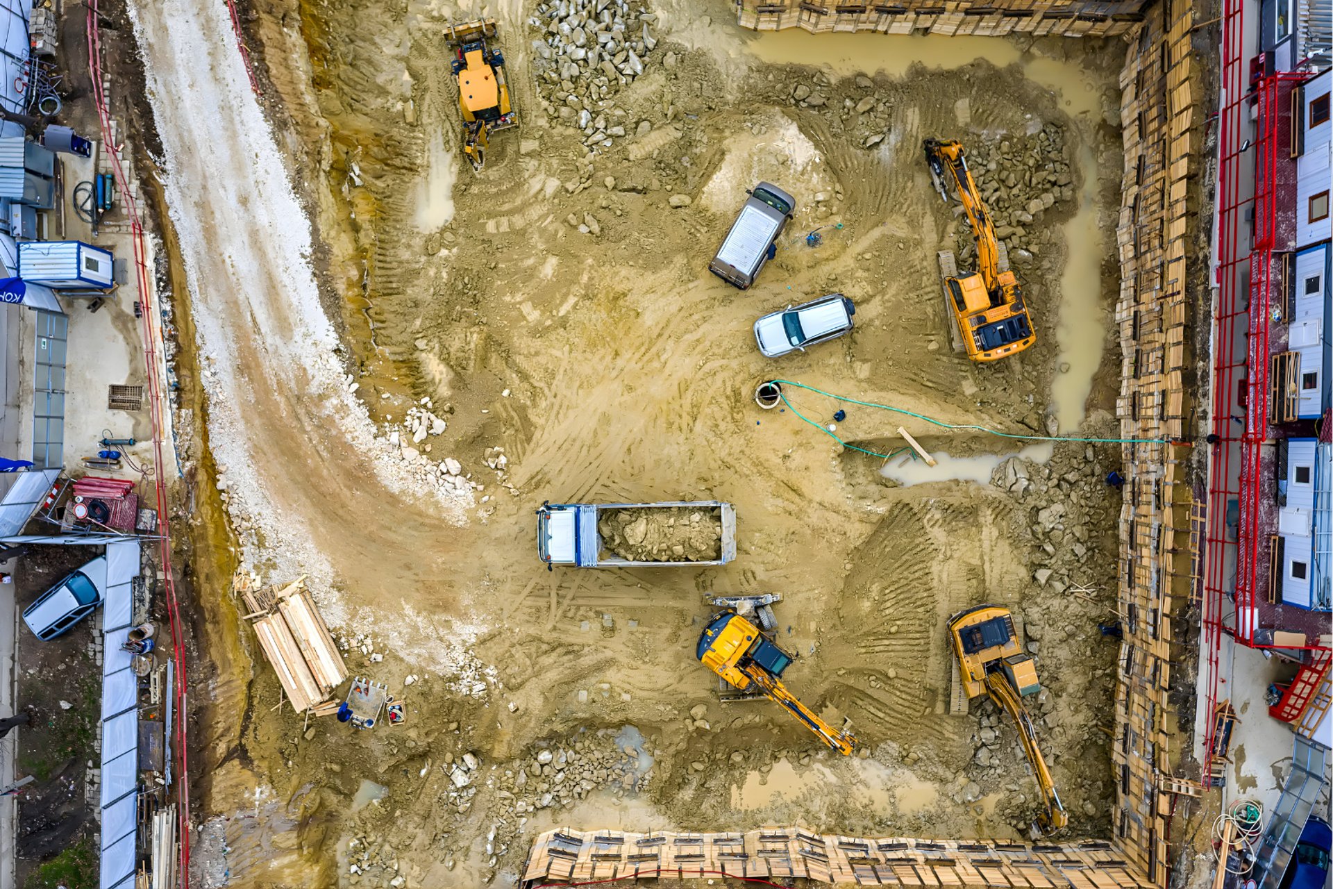 an abstract photo of a curved building with a blue sky in the background