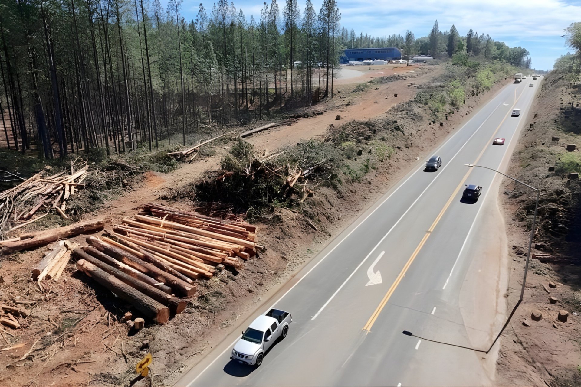 an abstract photo of a curved building with a blue sky in the background