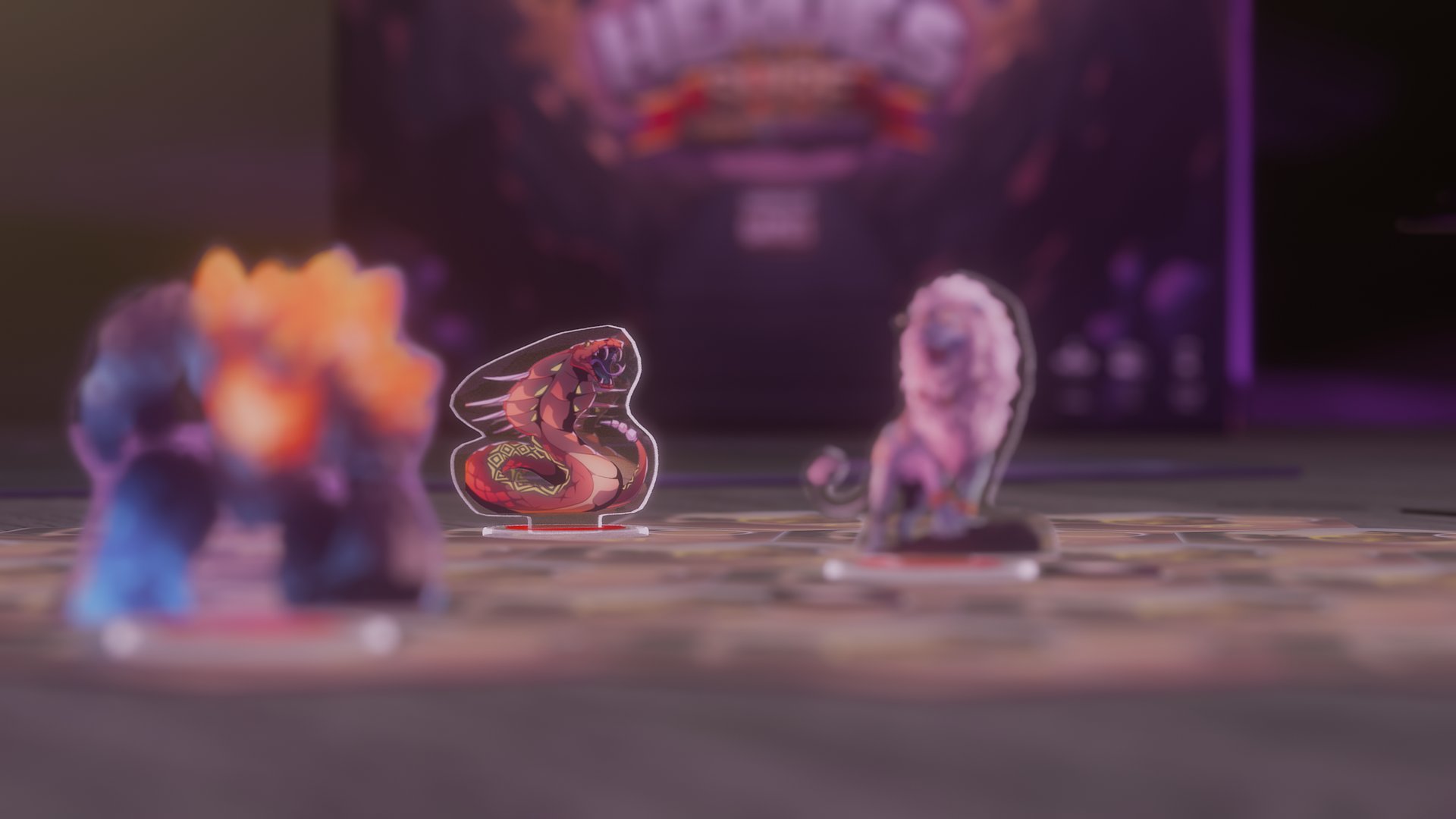 Board Game Acrylic Standees Closeup