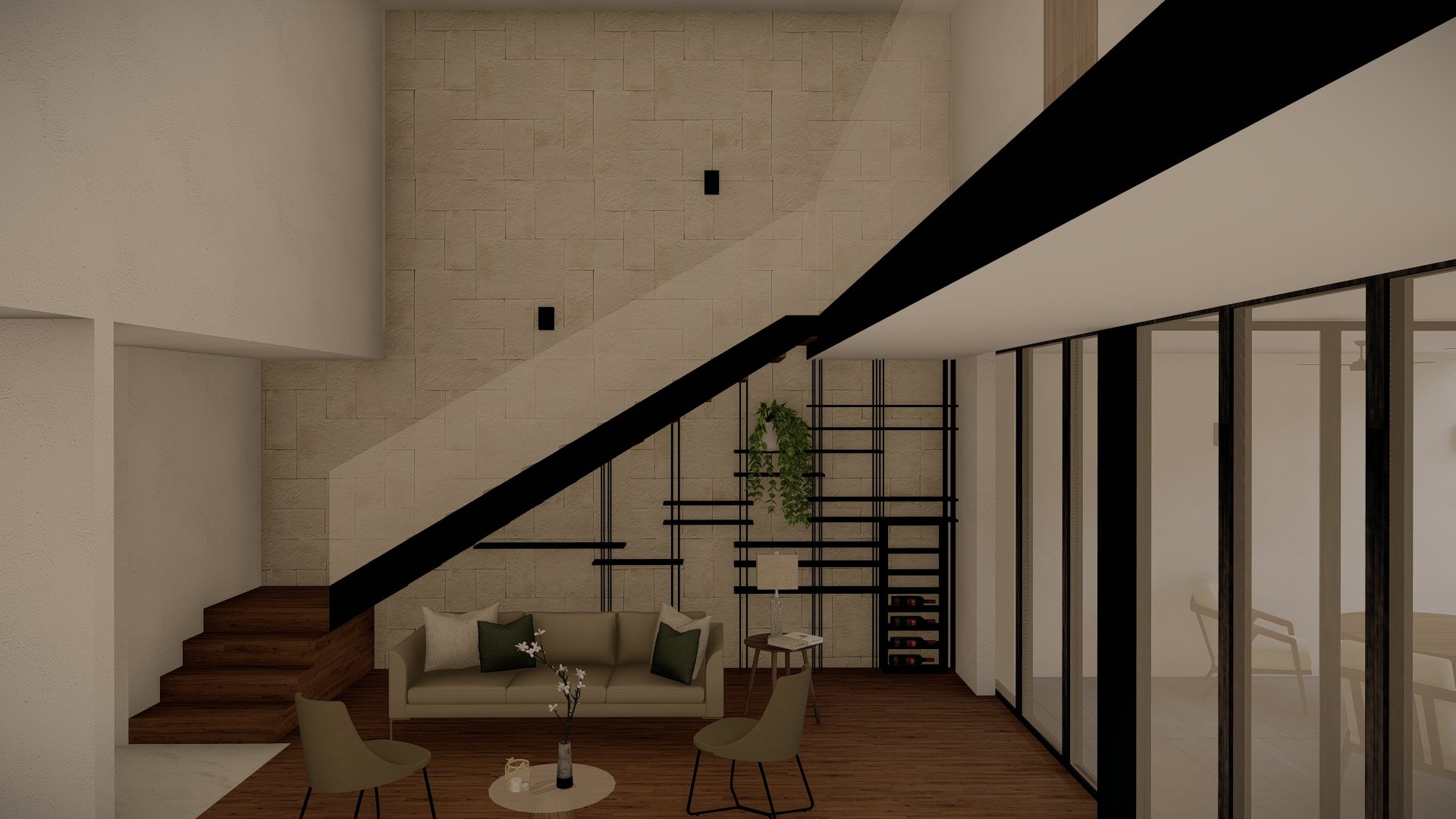 white and brown living room set