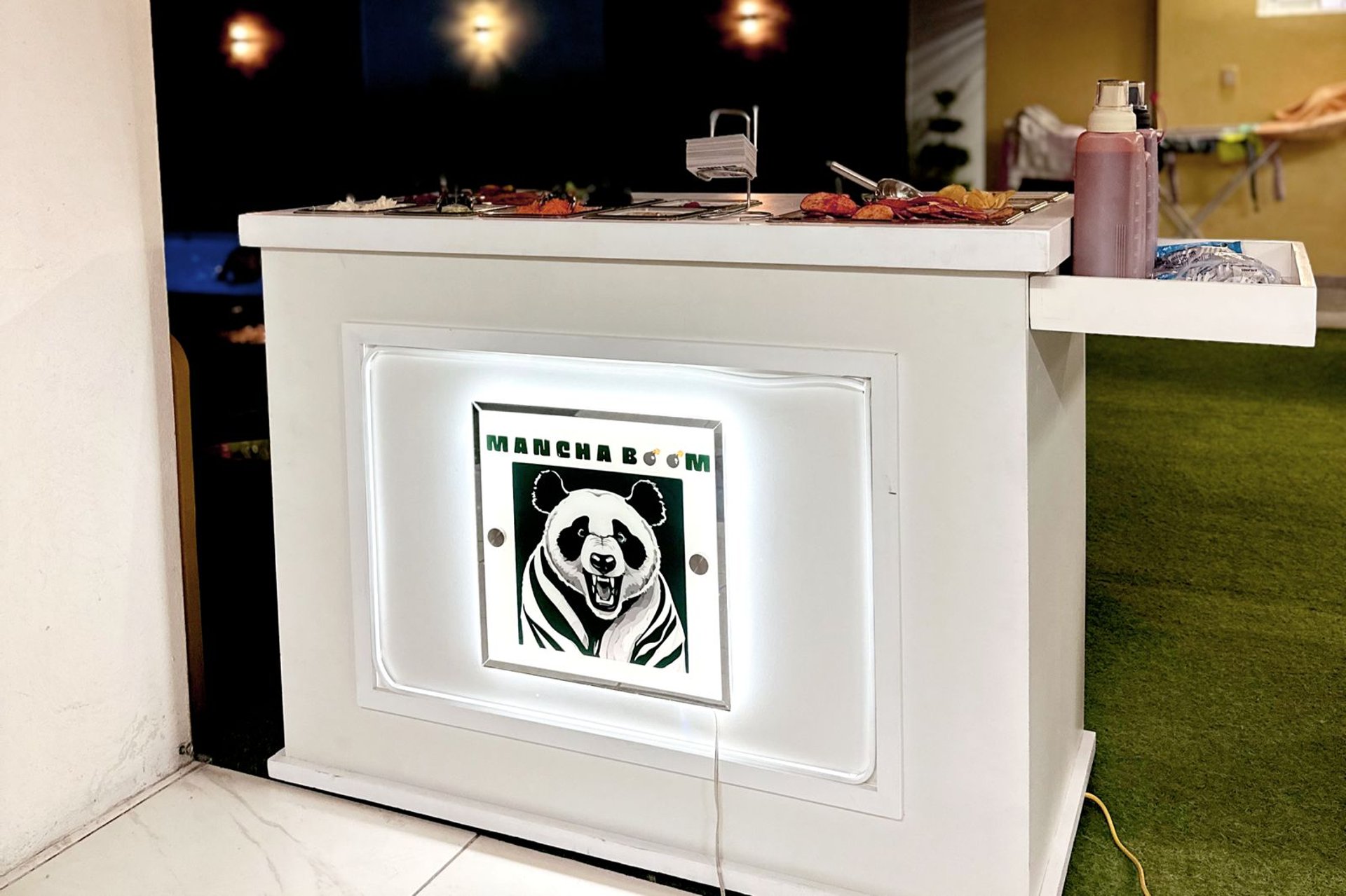 black and brown leather padded tub sofa