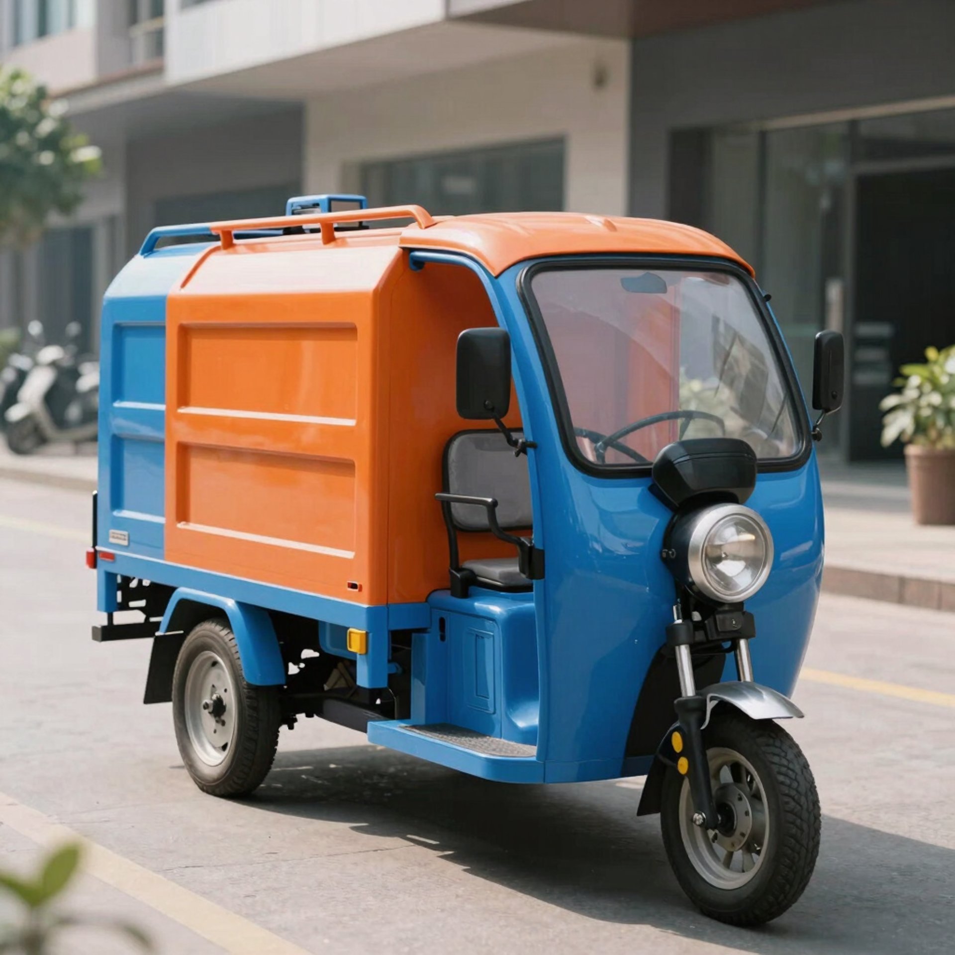 Vertex Specialized Electric Tricycles including Express Delivery and Sanitation models ready for custom export