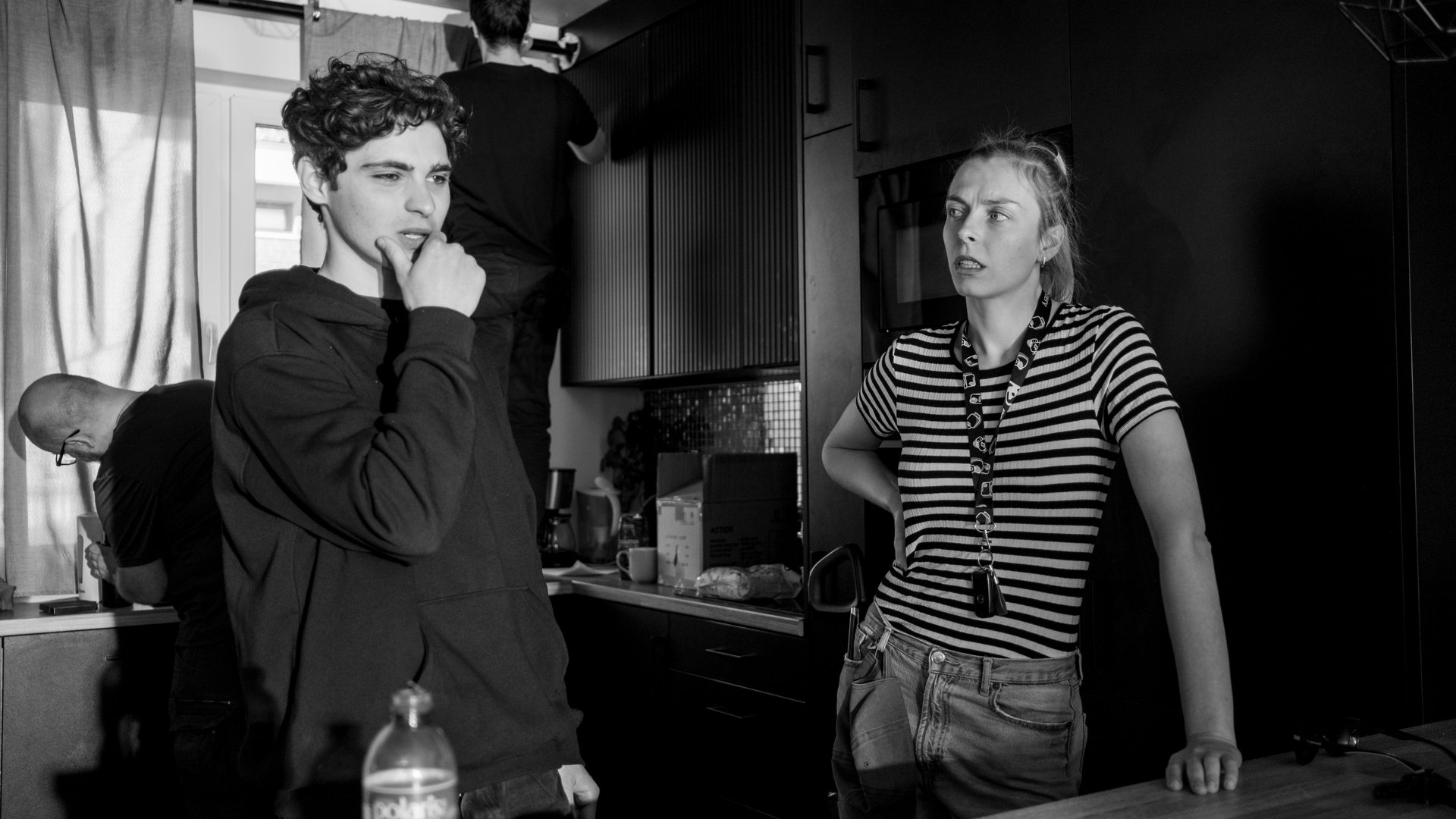 black and white bed linen