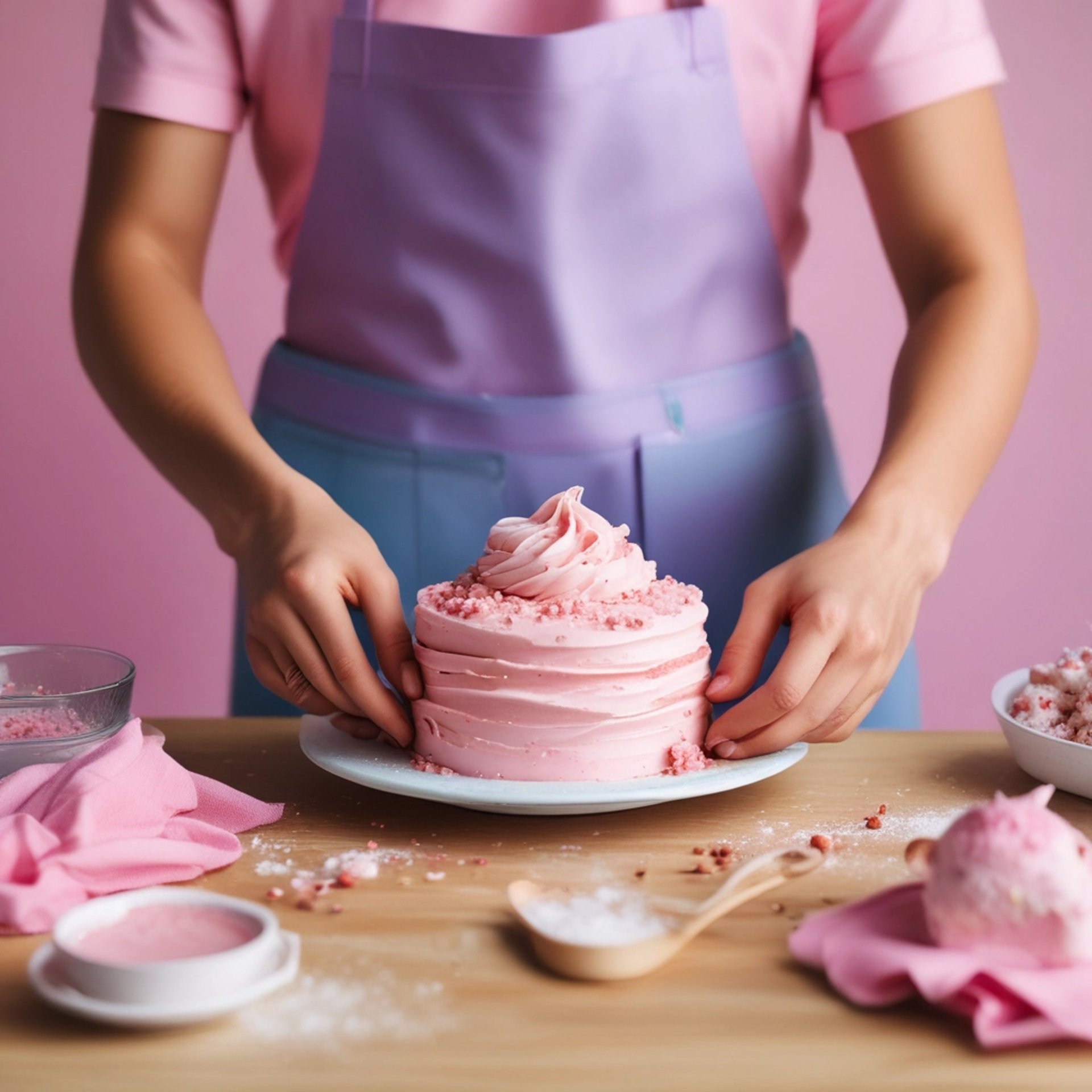 an abstract photo of a curved building with a blue sky in the background
